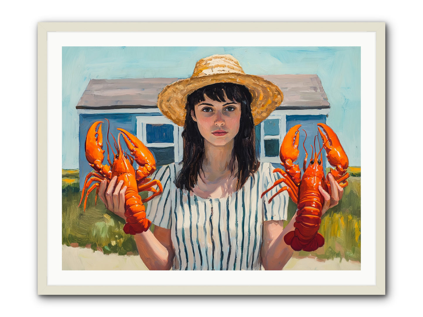 Summer's Prize -- Framed Print - White 40x30