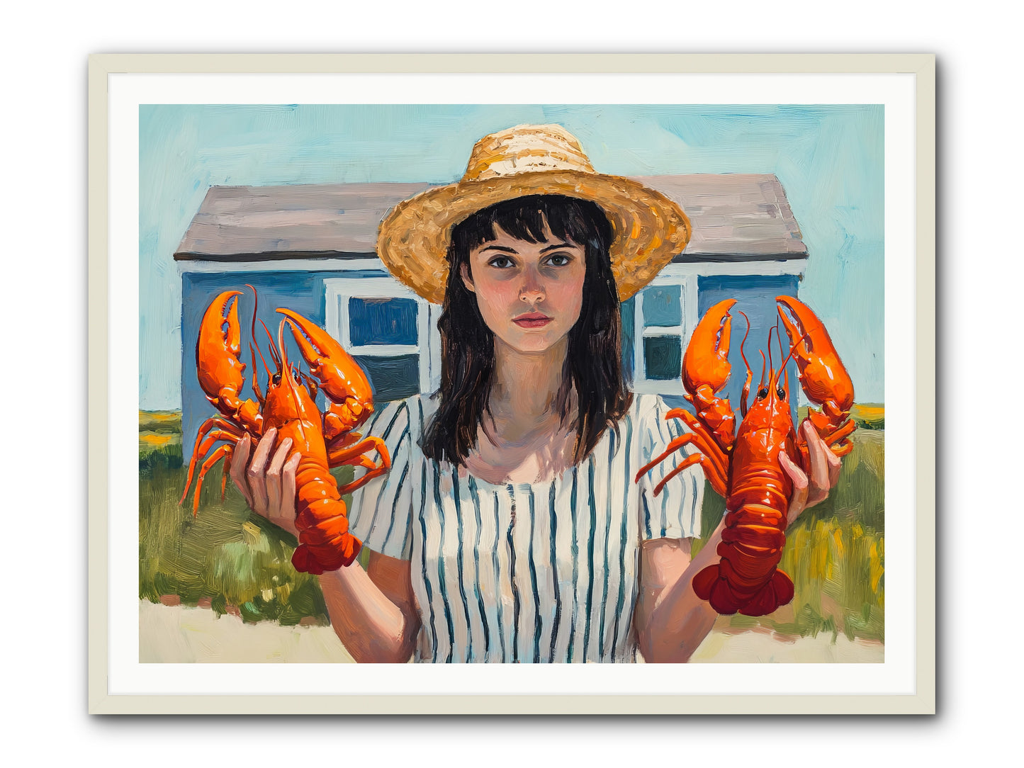 Summer's Prize -- Framed Print - White 48x36