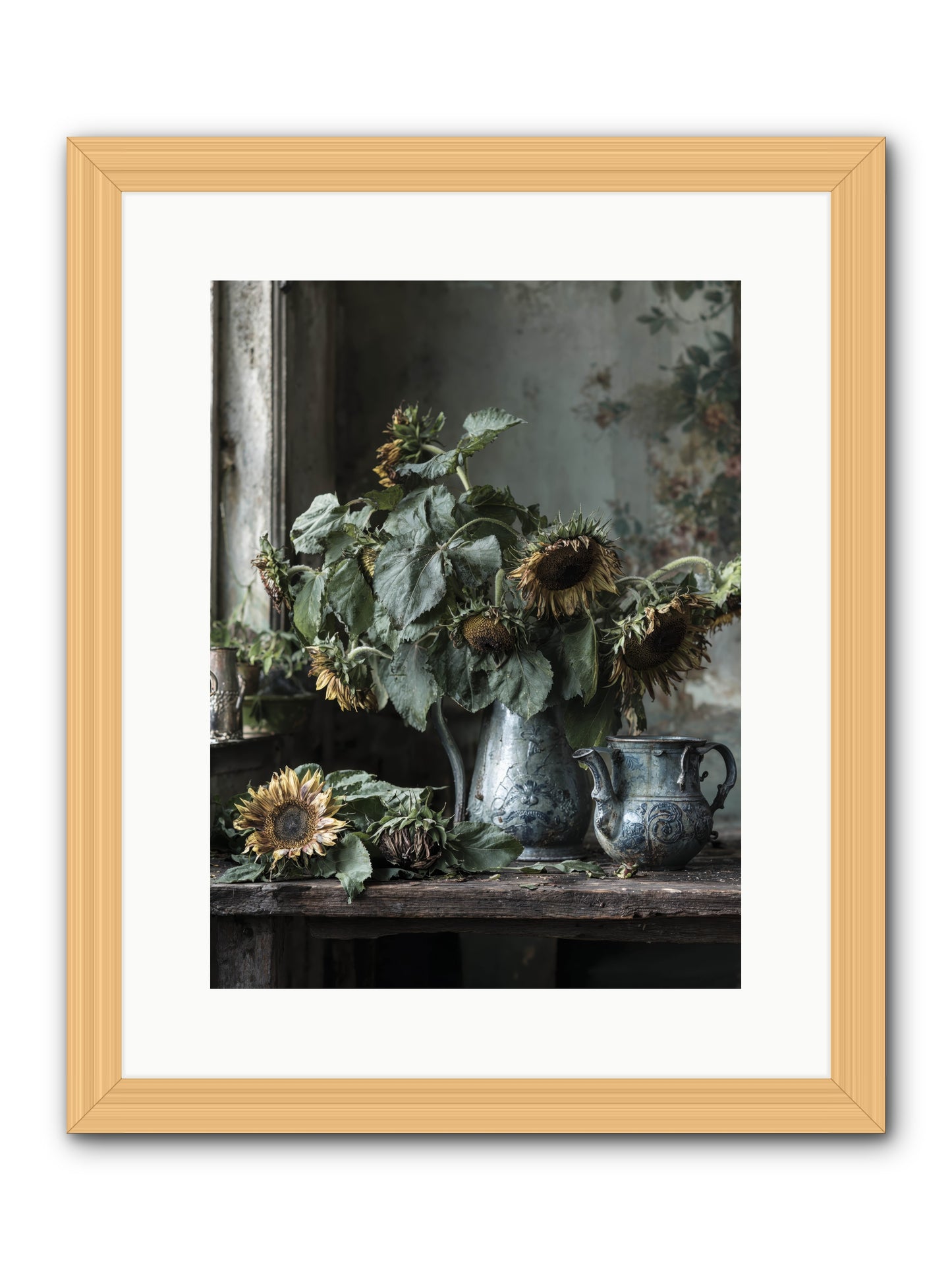 Summer's Swan Song -- Framed Print - Natural 12x16