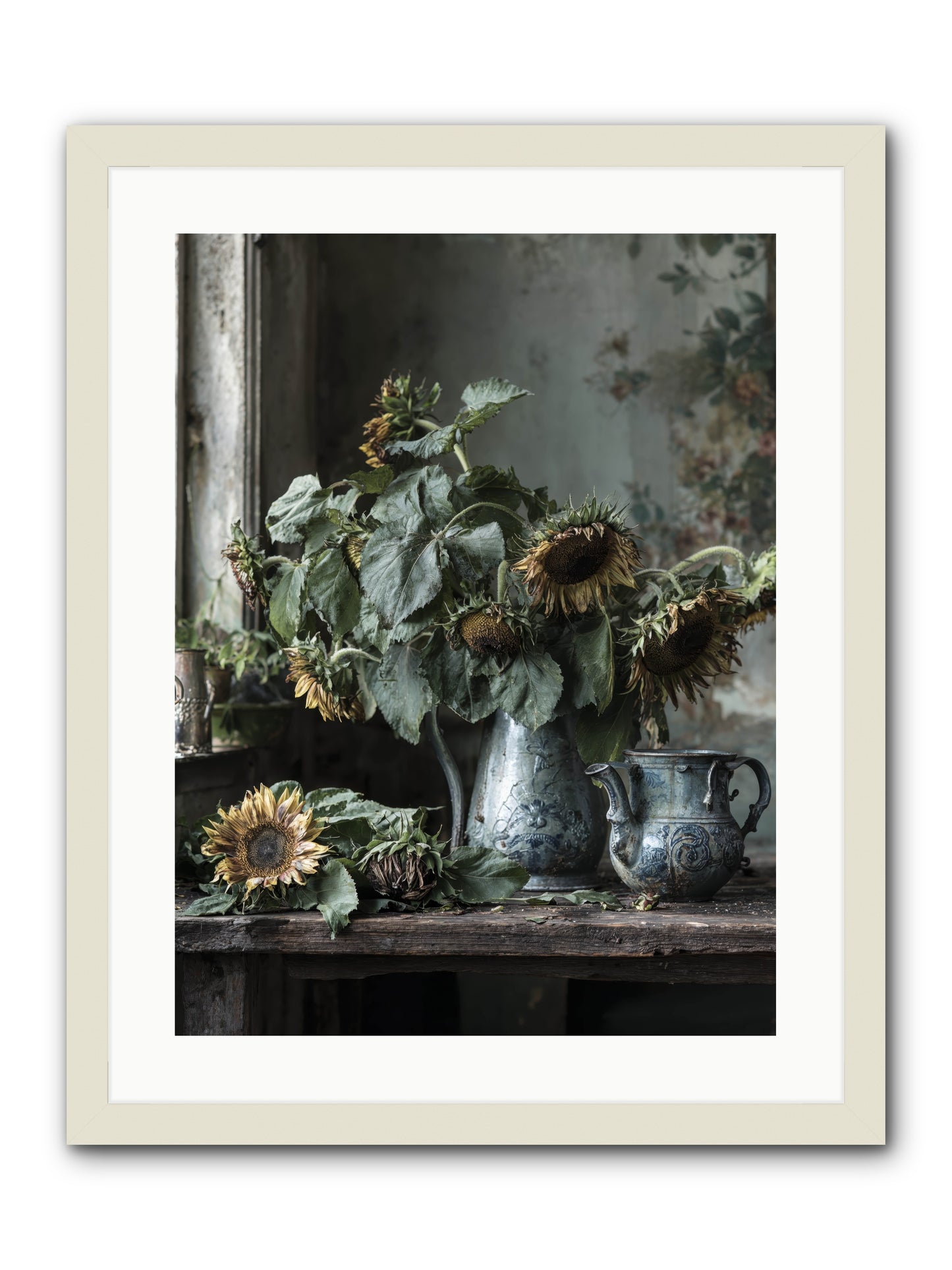 Summer's Swan Song -- Framed Print - White 18x24
