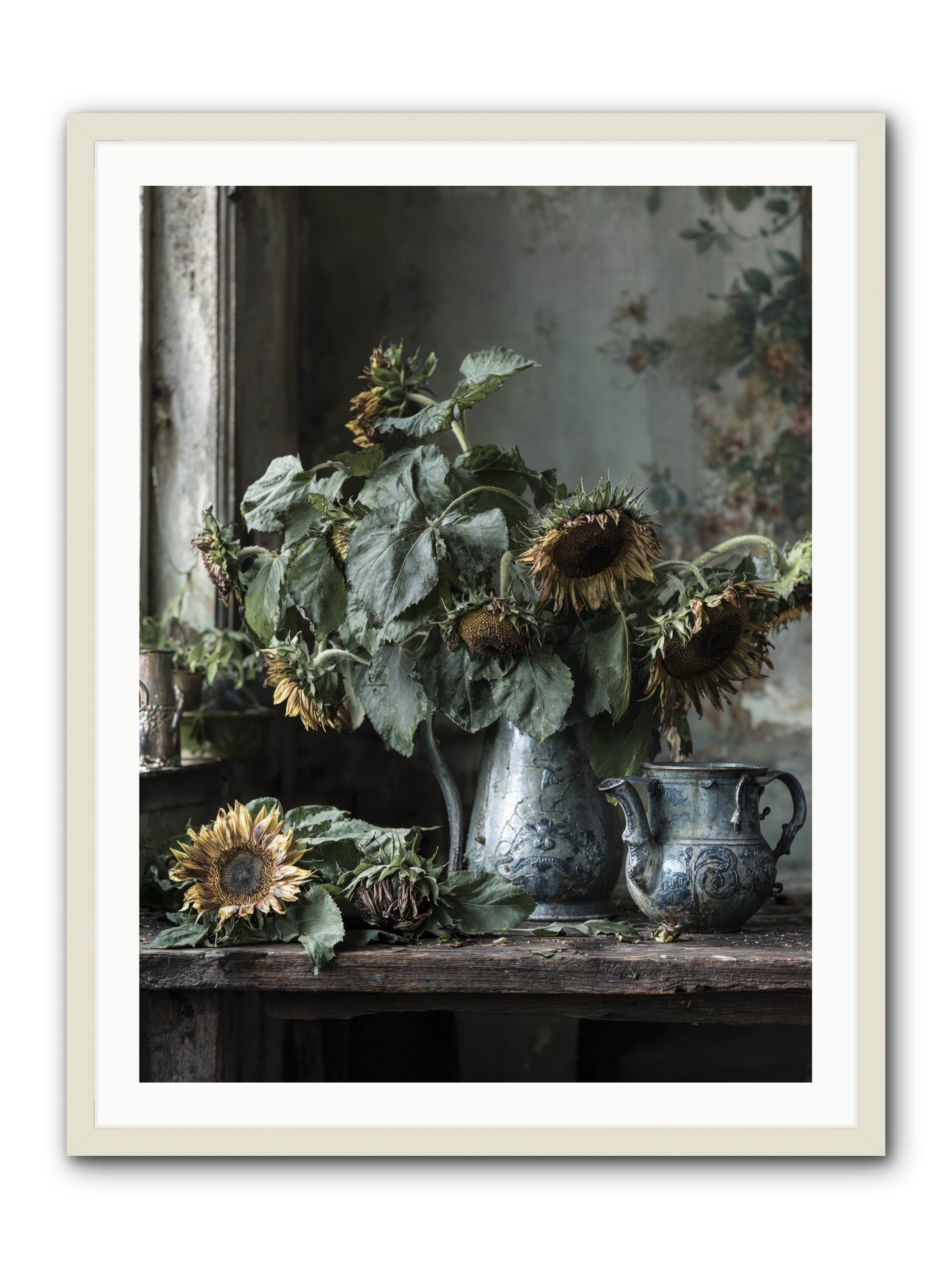 Summer's Swan Song -- Framed Print - White 30x40