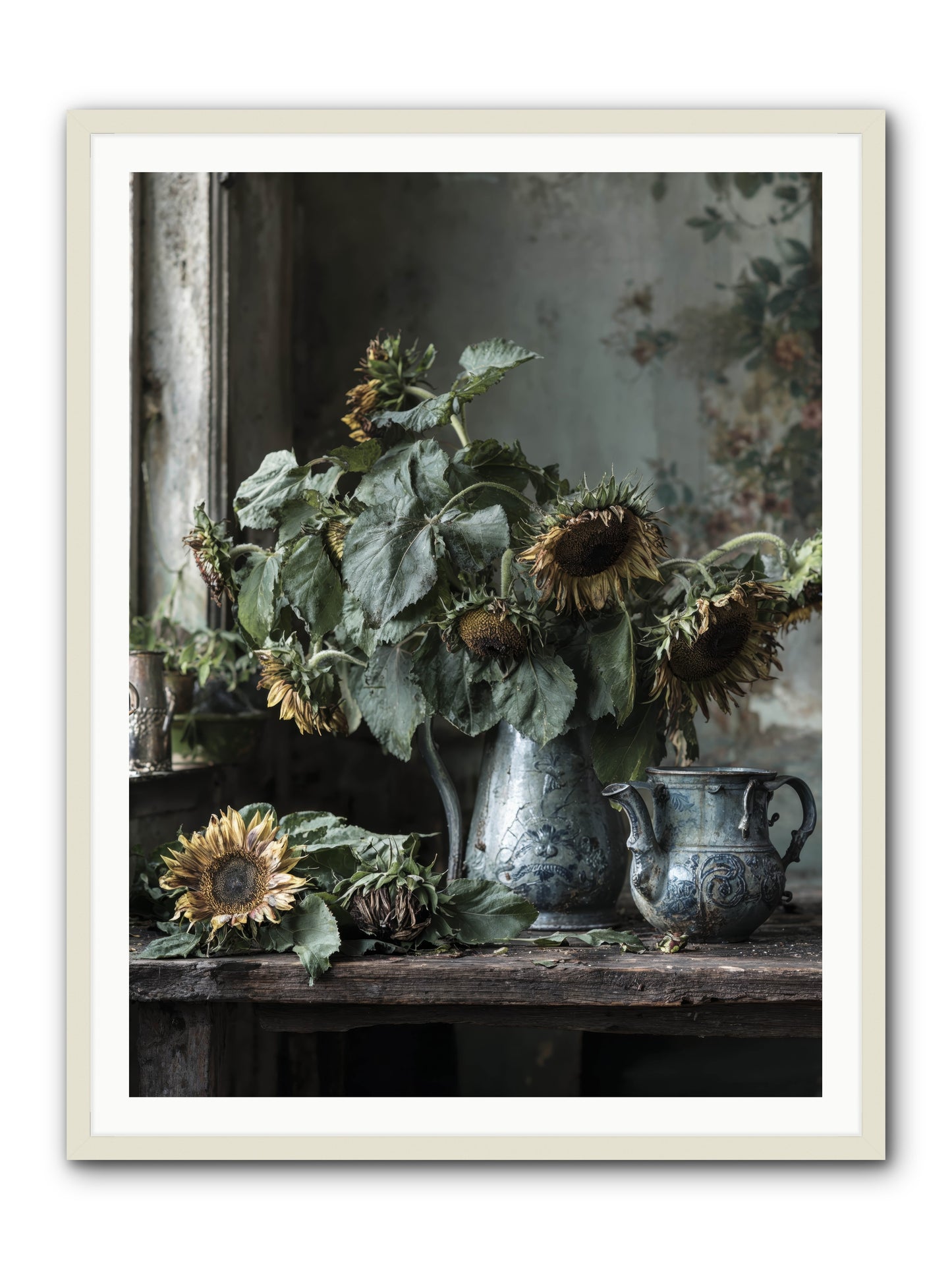 Summer's Swan Song -- Framed Print - White 36x48