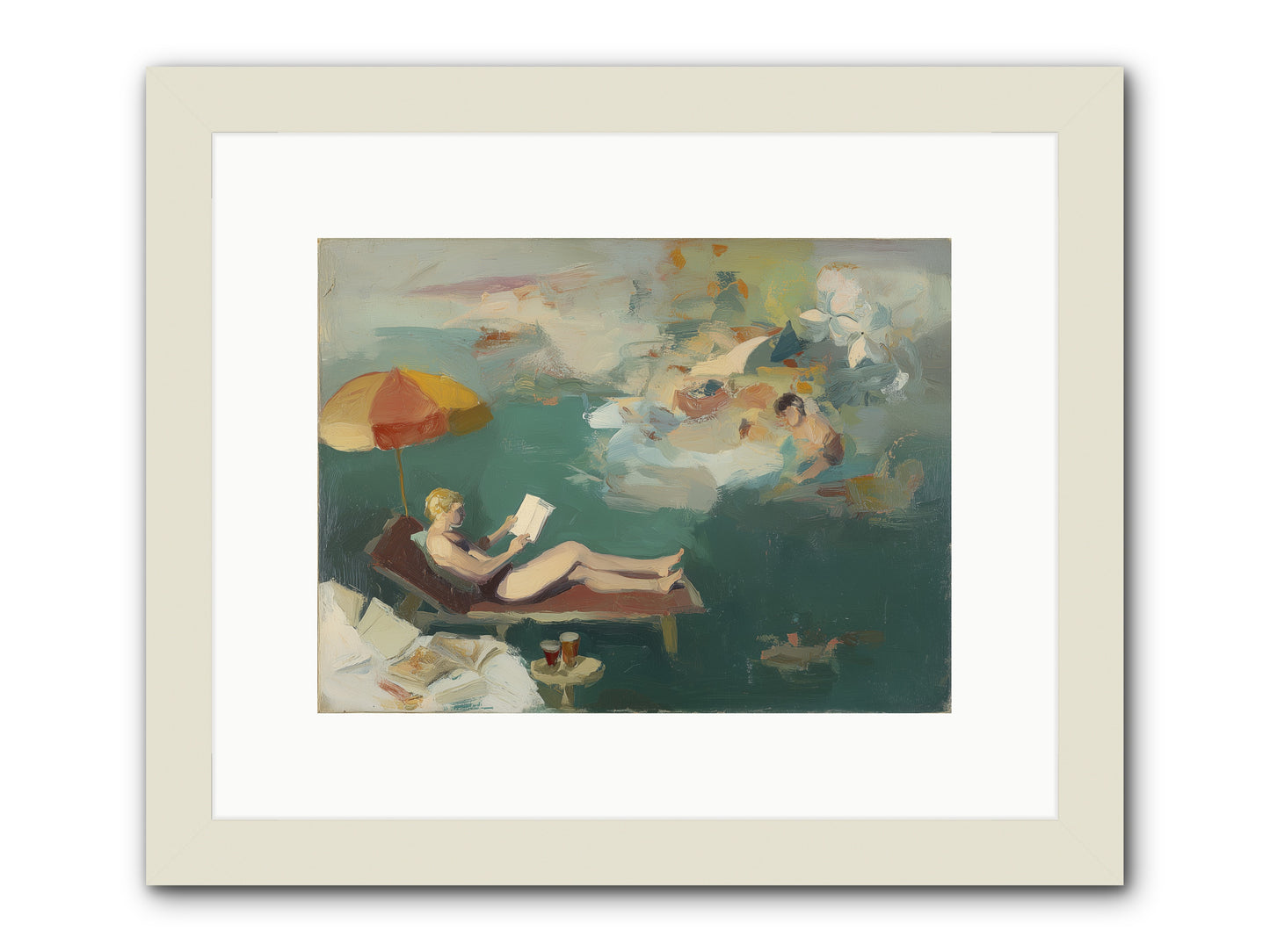 Summer's Sweet Surrender -- Framed Print - White 12x9