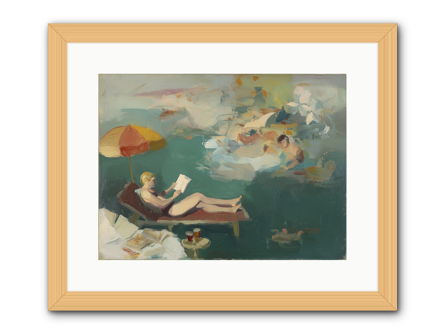 Summer's Sweet Surrender -- Framed Print - Natural 16x12