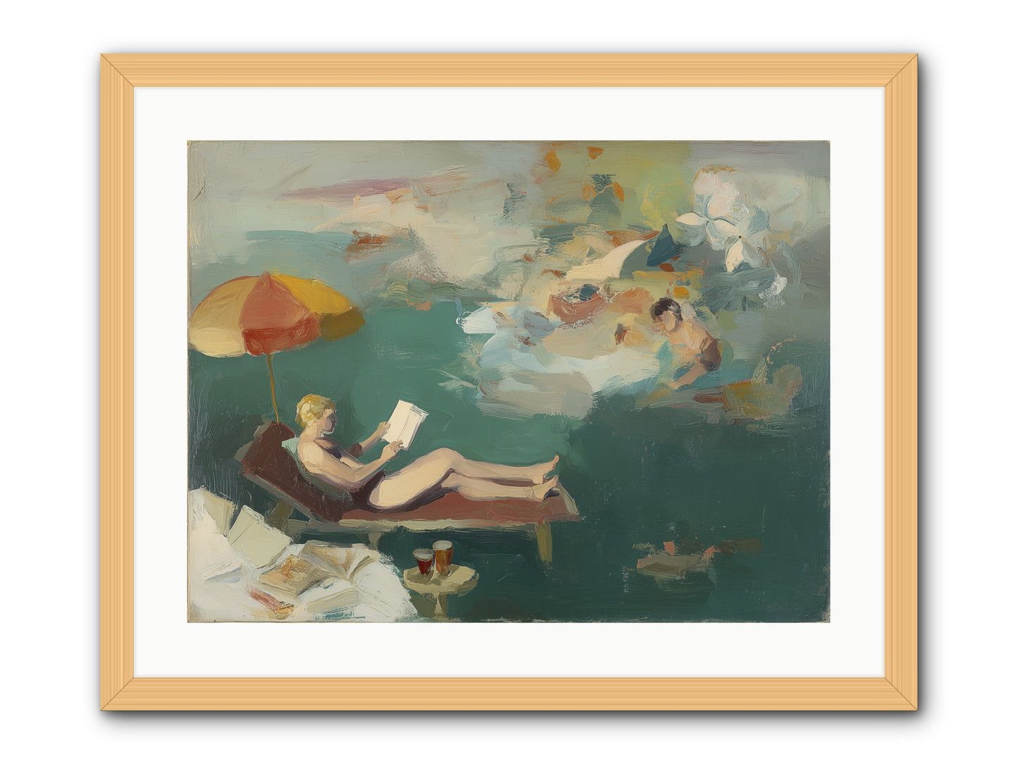 Summer's Sweet Surrender -- Framed Print - Natural 24x18
