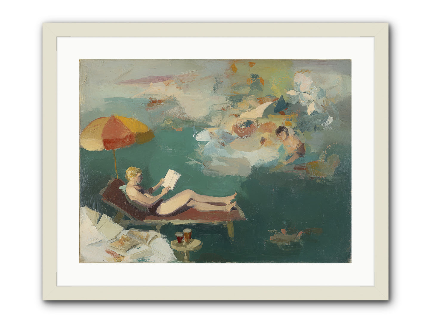 Summer's Sweet Surrender -- Framed Print - White 24x18