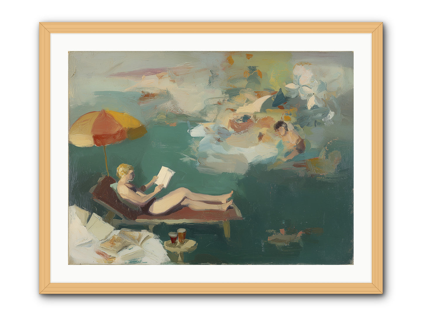 Summer's Sweet Surrender -- Framed Print - Natural 32x24