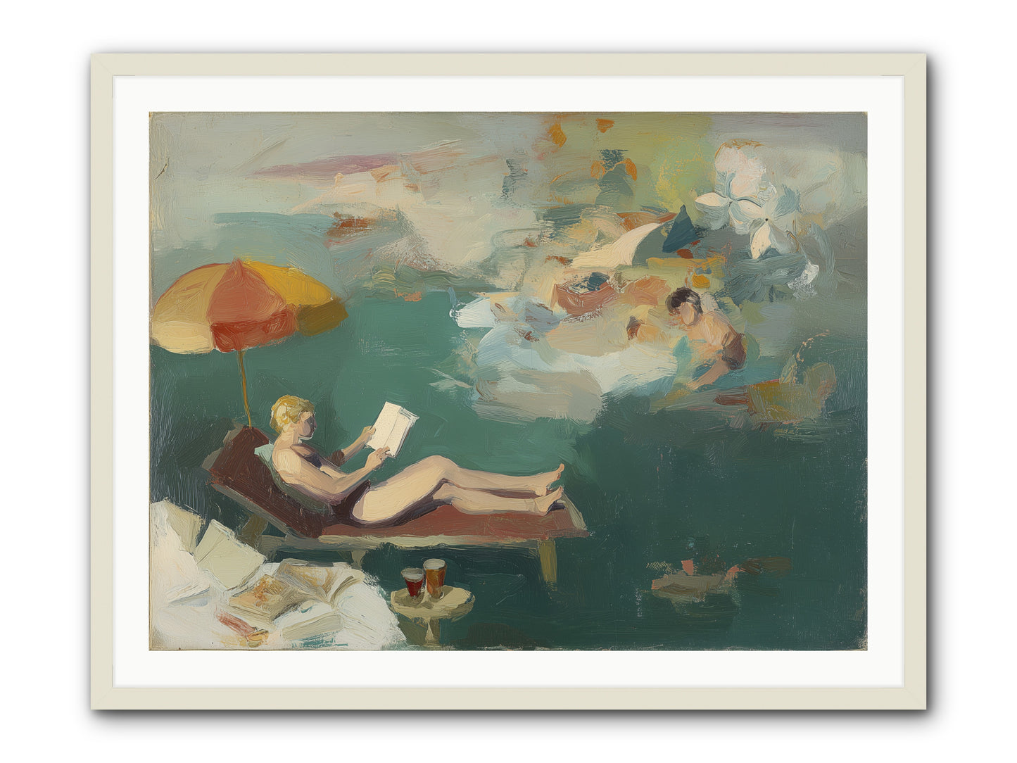 Summer's Sweet Surrender -- Framed Print - White 40x30