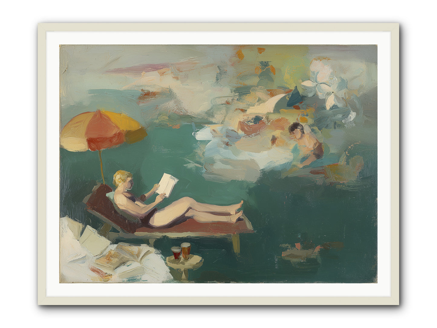 Summer's Sweet Surrender -- Framed Print - White 48x36