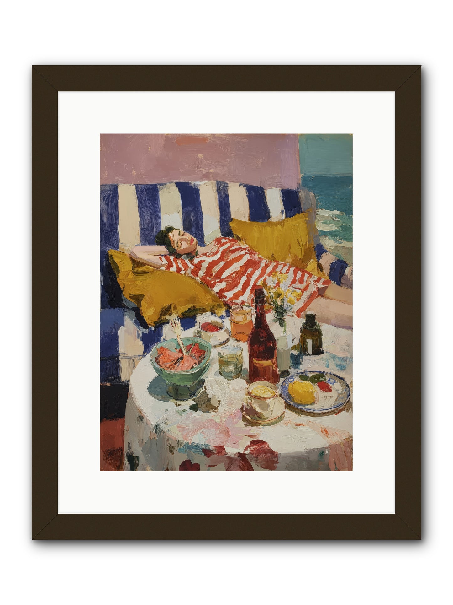 Sun-Kissed Slumber -- Framed Print - Black 12x16