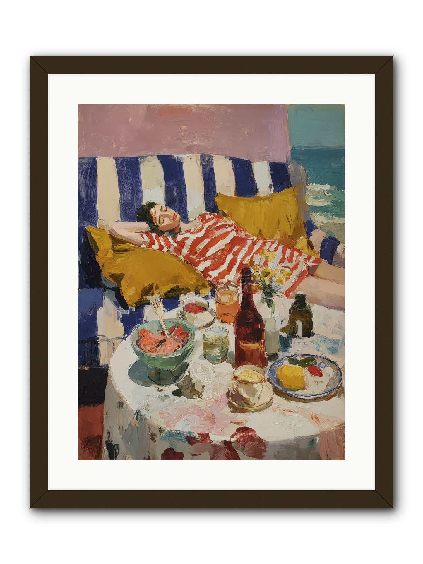 Sun-Kissed Slumber -- Framed Print - Black 18x24