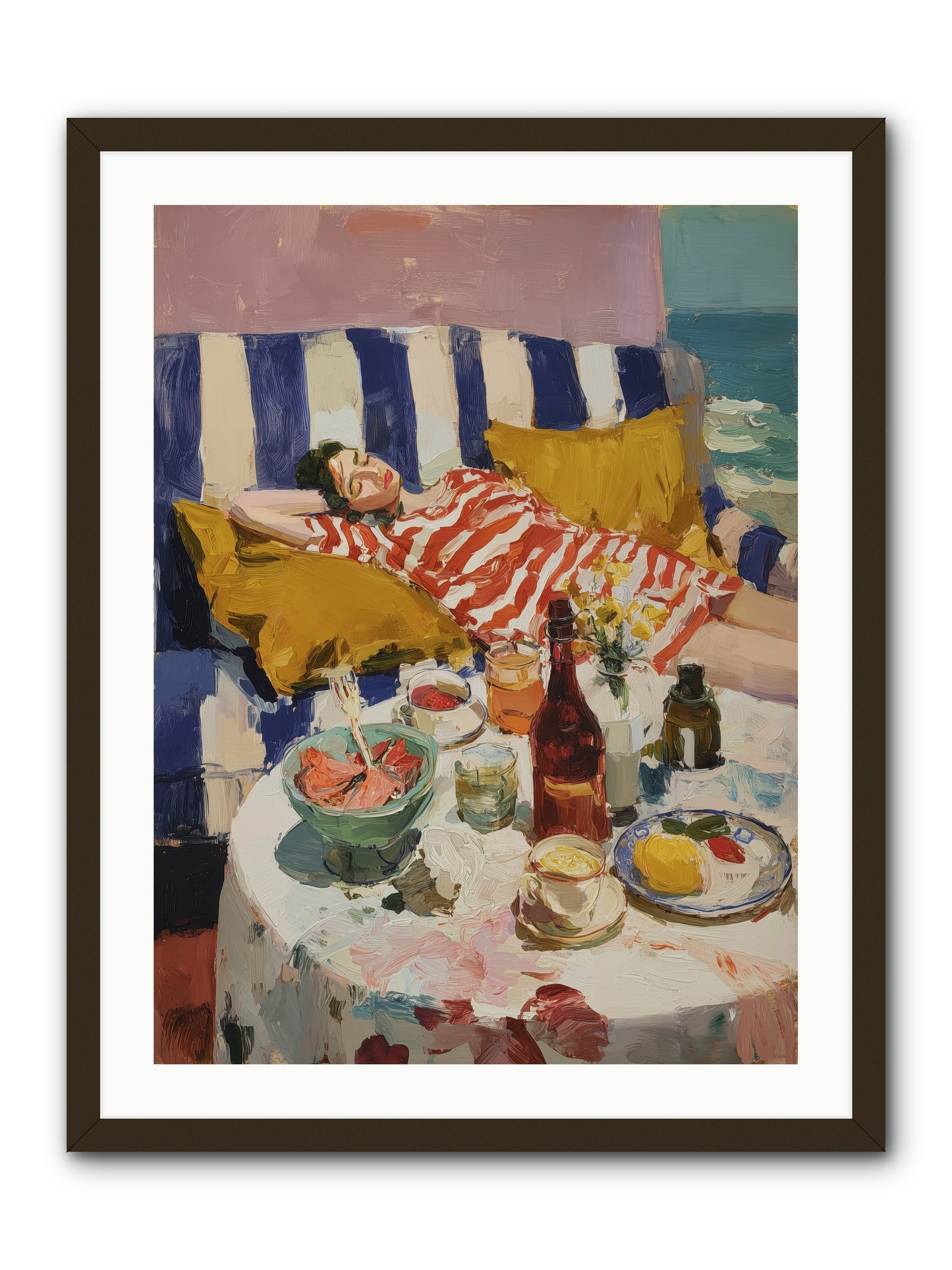 Sun-Kissed Slumber -- Framed Print - Black 24x32