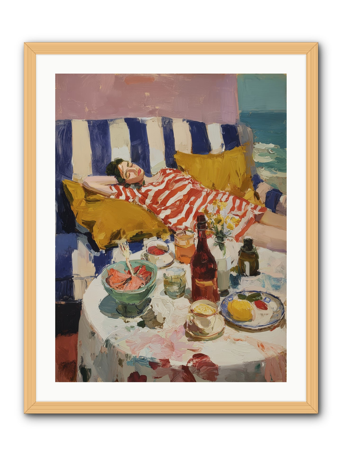 Sun-Kissed Slumber -- Framed Print - Natural 24x32