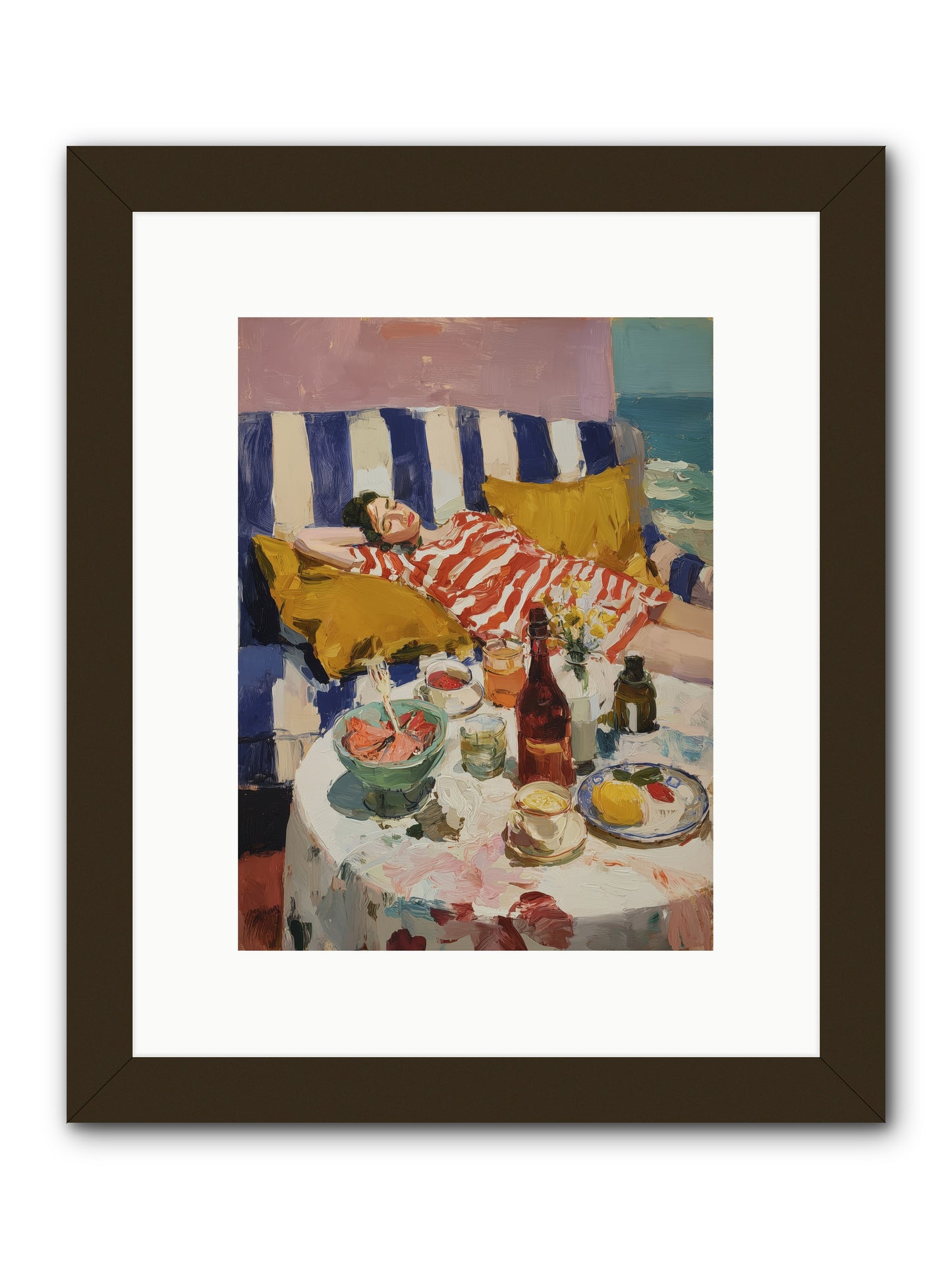 Sun-Kissed Slumber -- Framed Print - Black 9x12