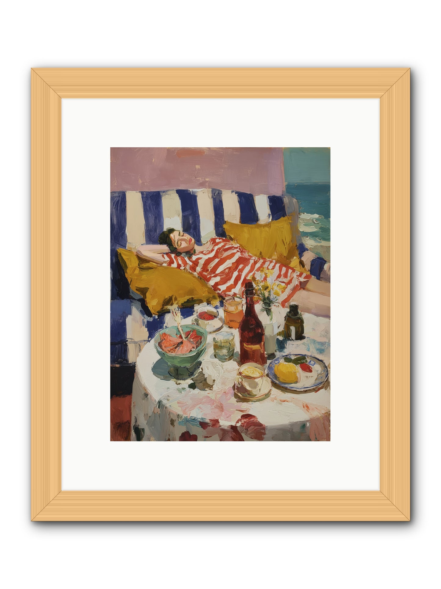 Sun-Kissed Slumber -- Framed Print - Natural 9x12