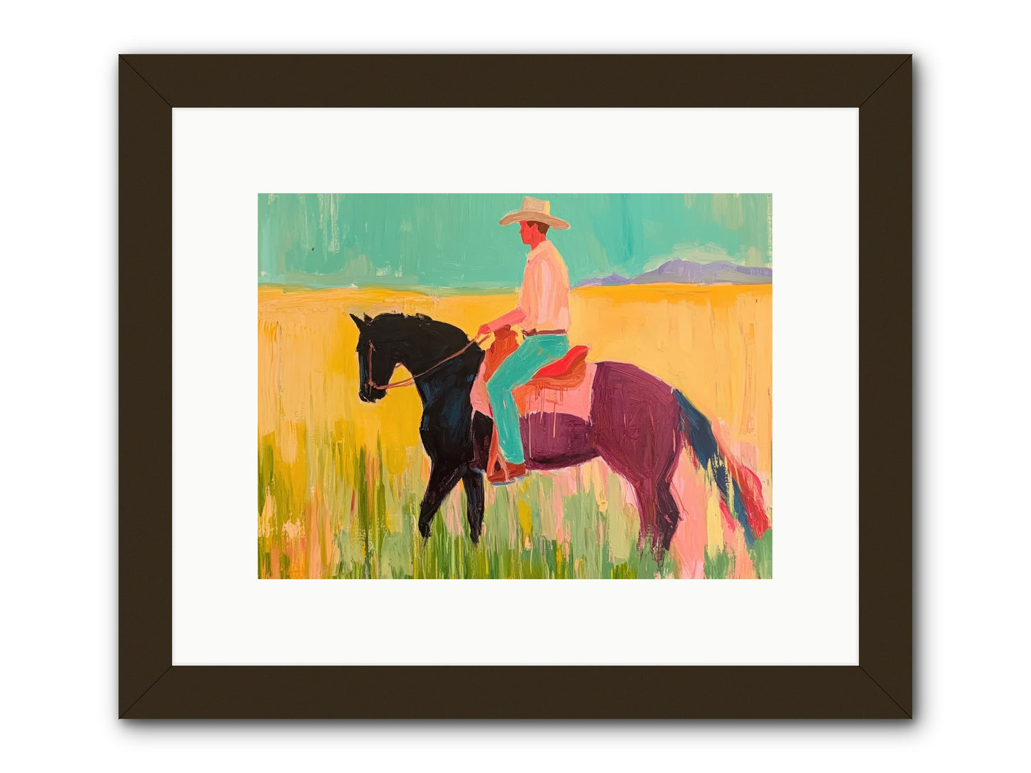 Sun-Touched Journey -- Framed Print - Black 12x9