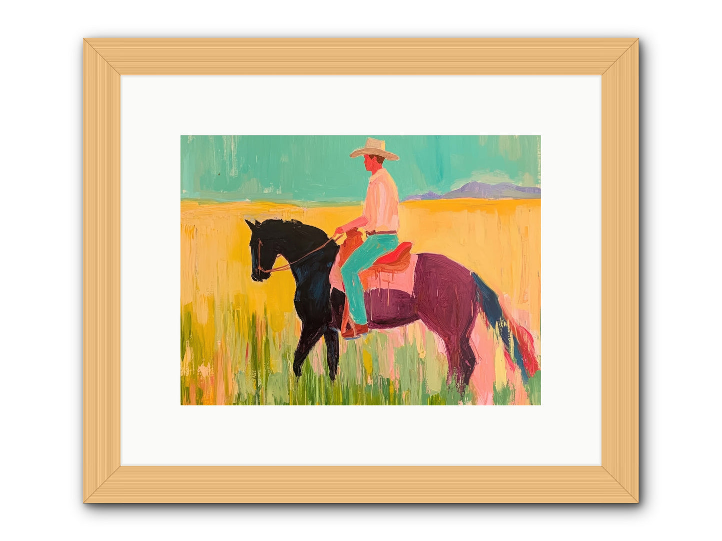 Sun-Touched Journey -- Framed Print - Natural 12x9