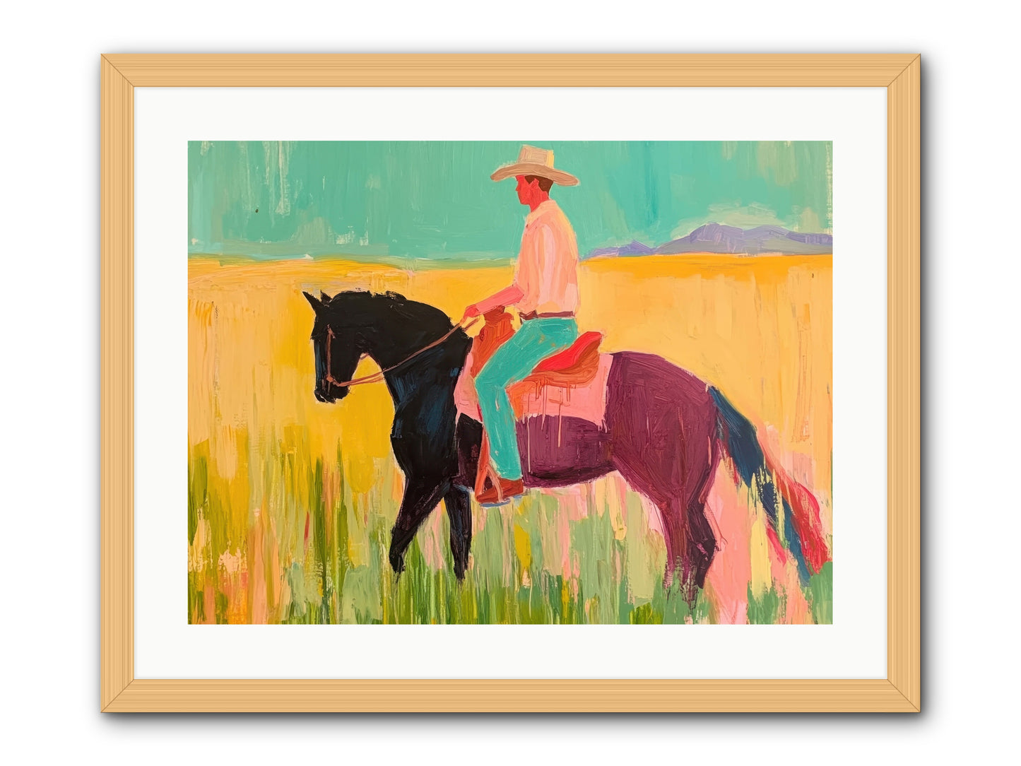 Sun-Touched Journey -- Framed Print - Natural 24x18