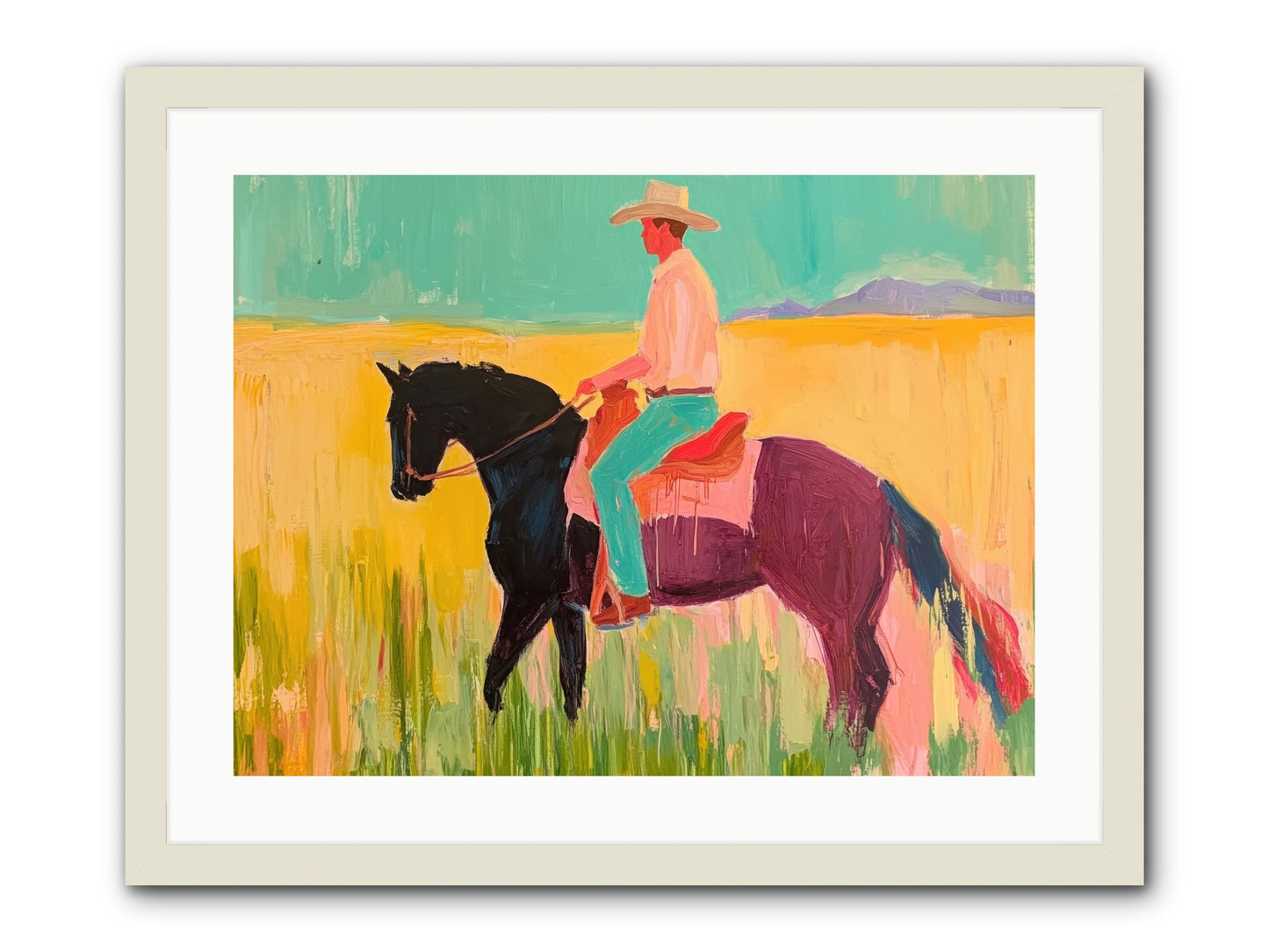 Sun-Touched Journey -- Framed Print - White 24x18
