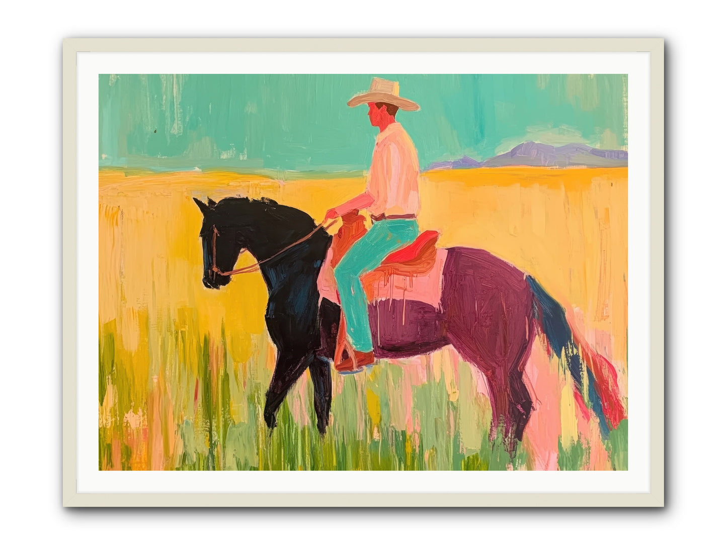 Sun-Touched Journey -- Framed Print - White 48x36