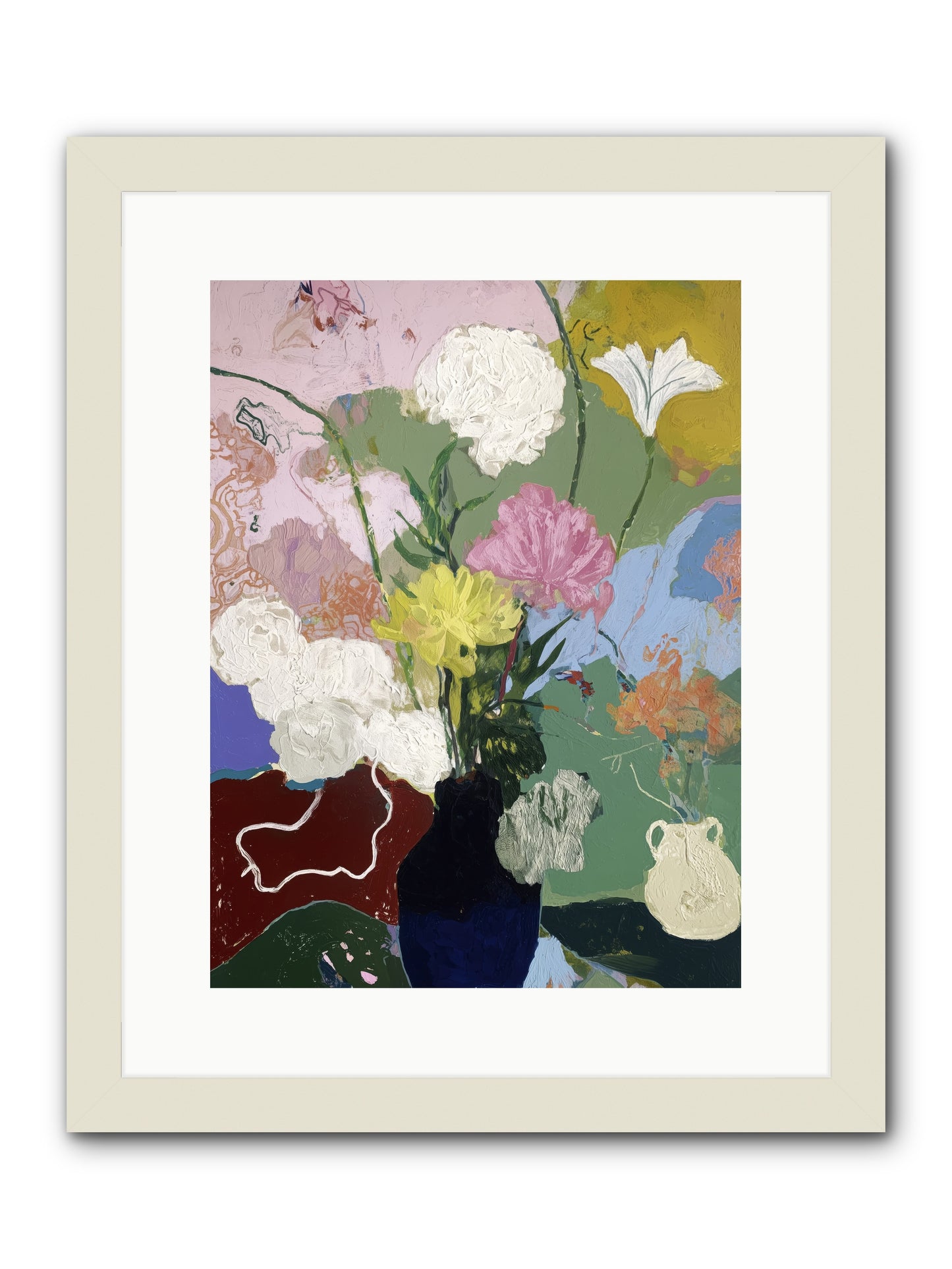 Sun-drenched Trails -- Framed Print - White 12x16