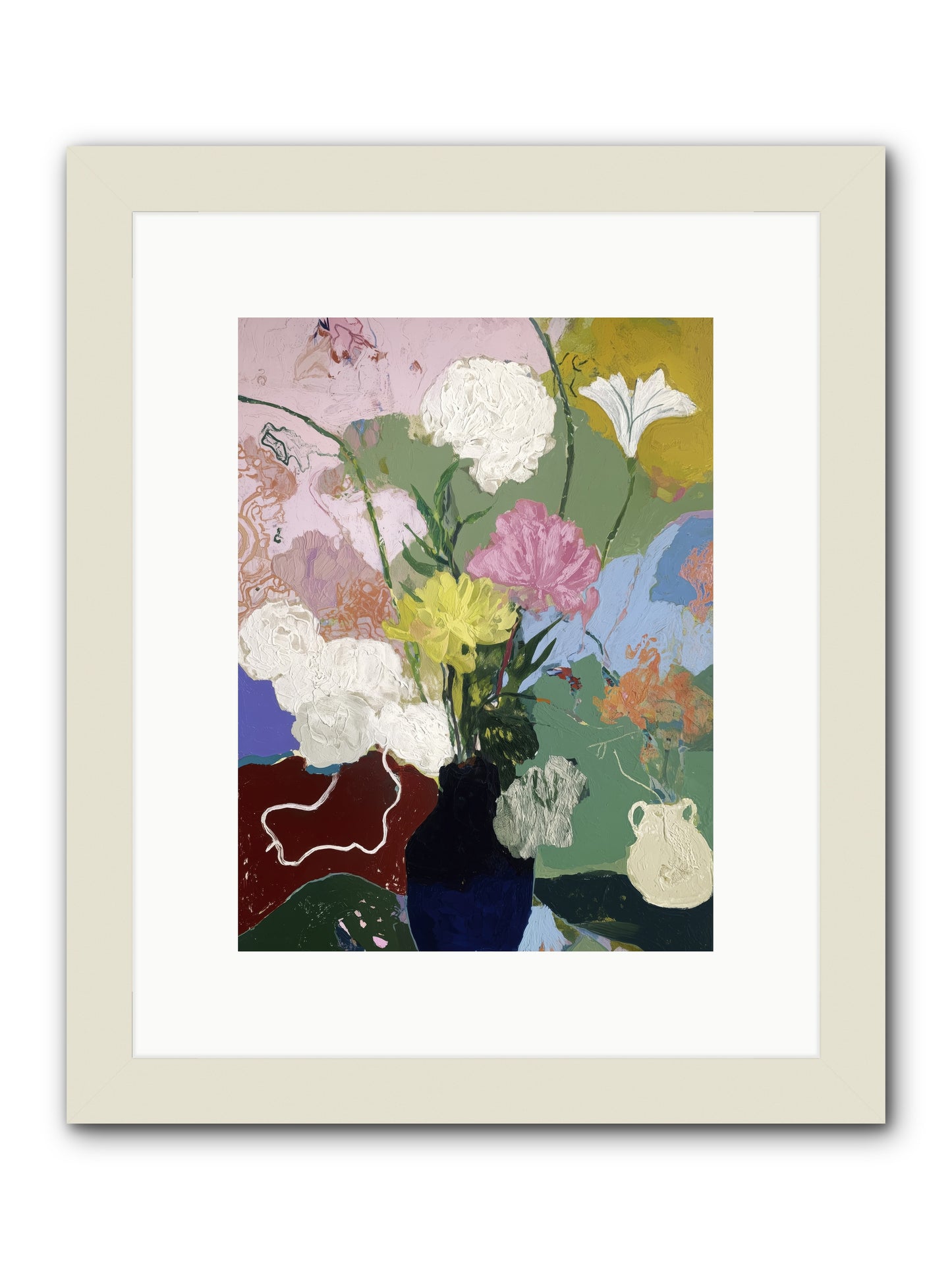 Sun-drenched Trails -- Framed Print - White 9x12