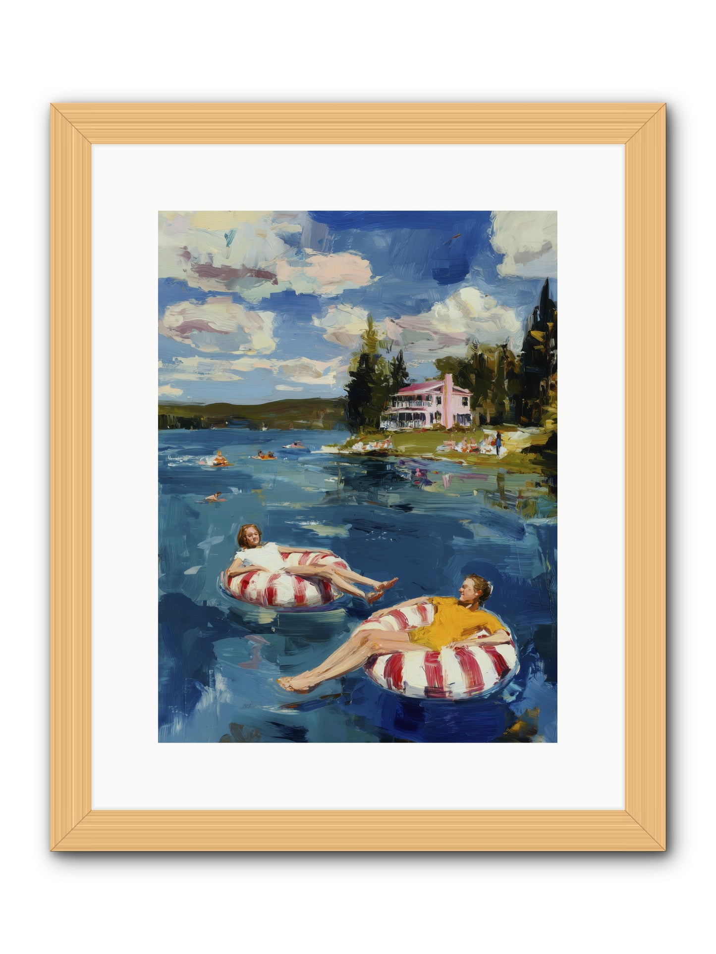 Sunburn & Laughter -- Framed Print - Natural 12x16