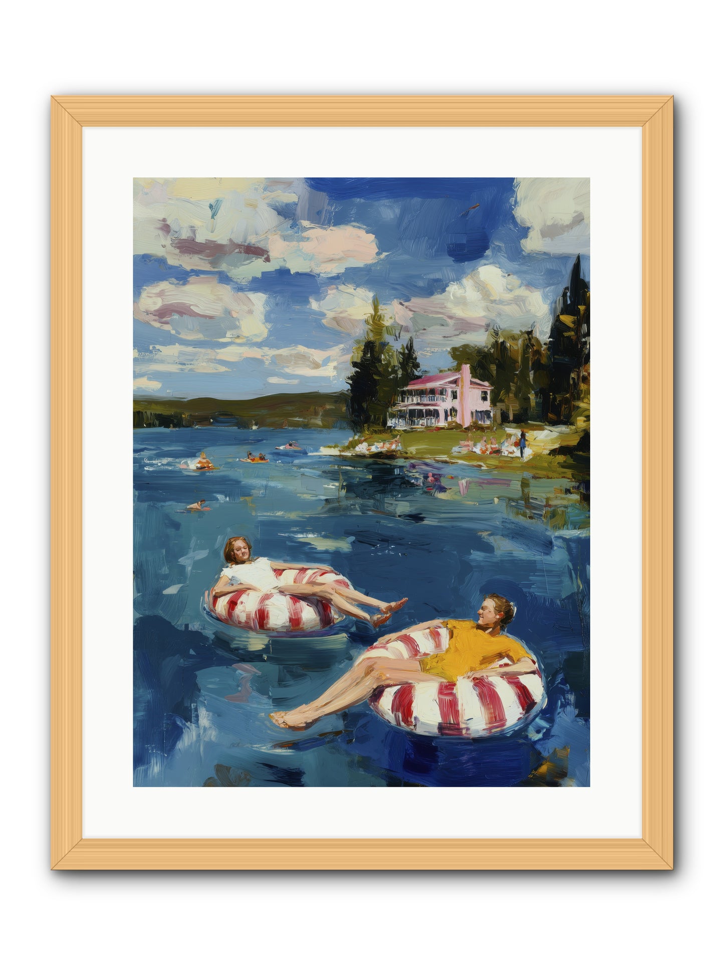 Sunburn & Laughter -- Framed Print - Natural 18x24