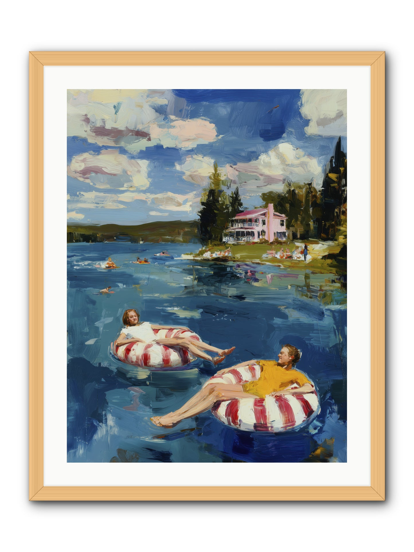 Sunburn & Laughter -- Framed Print - Natural 24x32