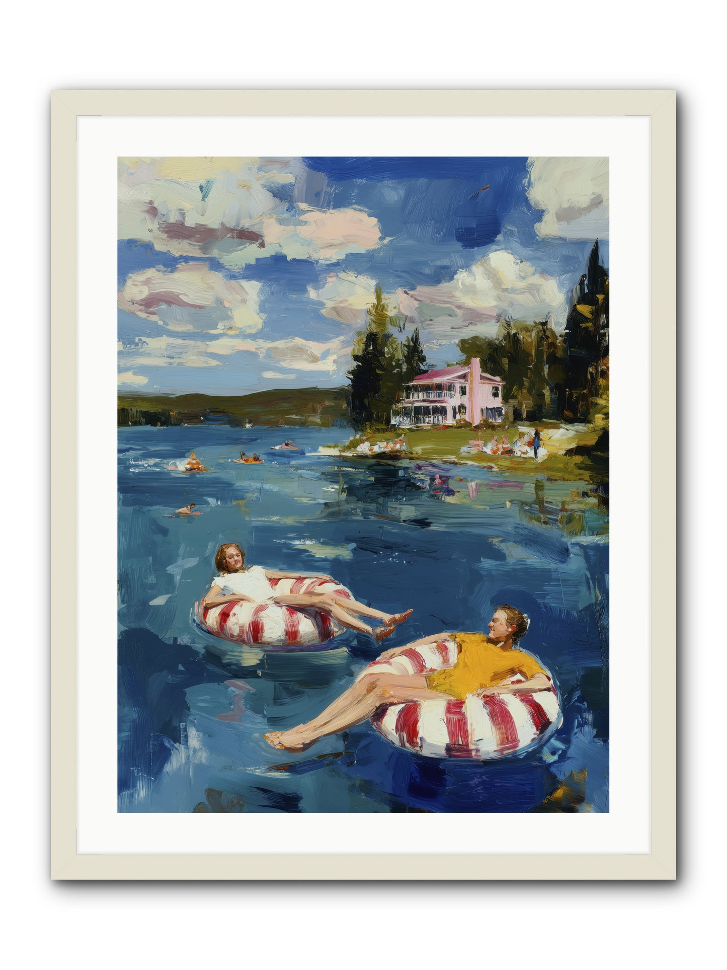 Sunburn & Laughter -- Framed Print - White 24x32