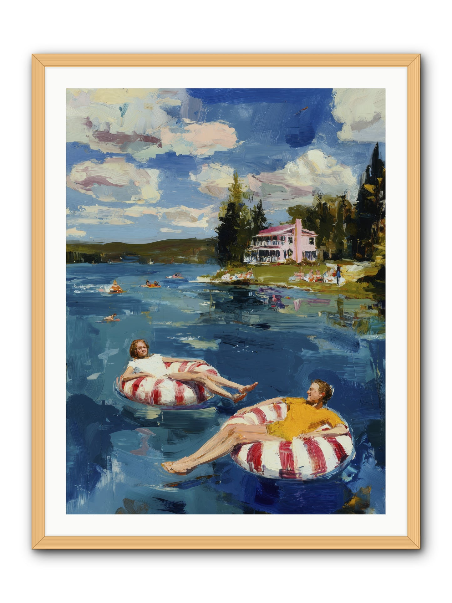 Sunburn & Laughter -- Framed Print - Natural 30x40