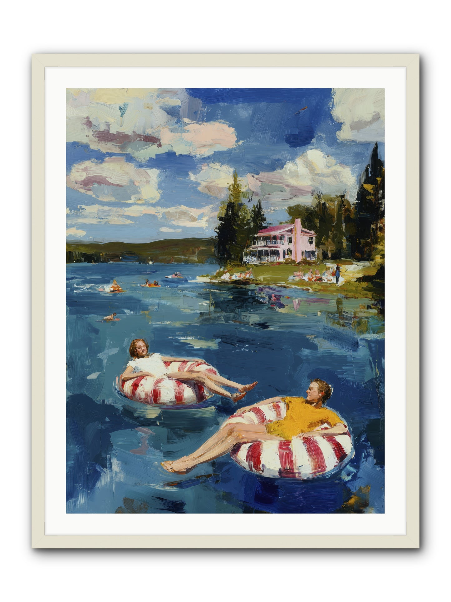 Sunburn & Laughter -- Framed Print - White 30x40