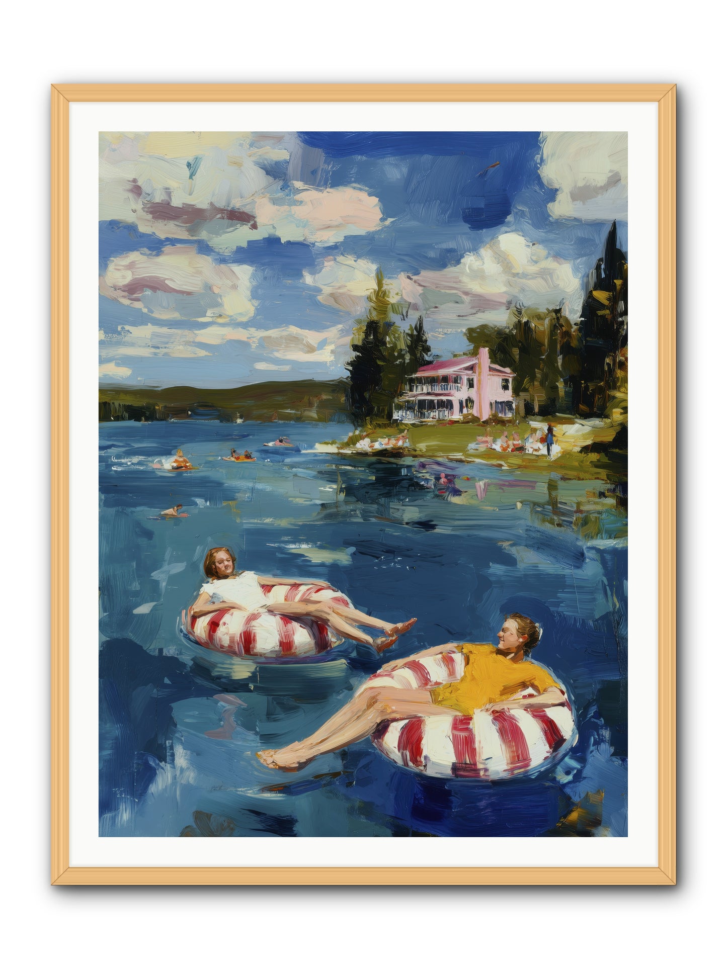 Sunburn & Laughter -- Framed Print - Natural 36x48