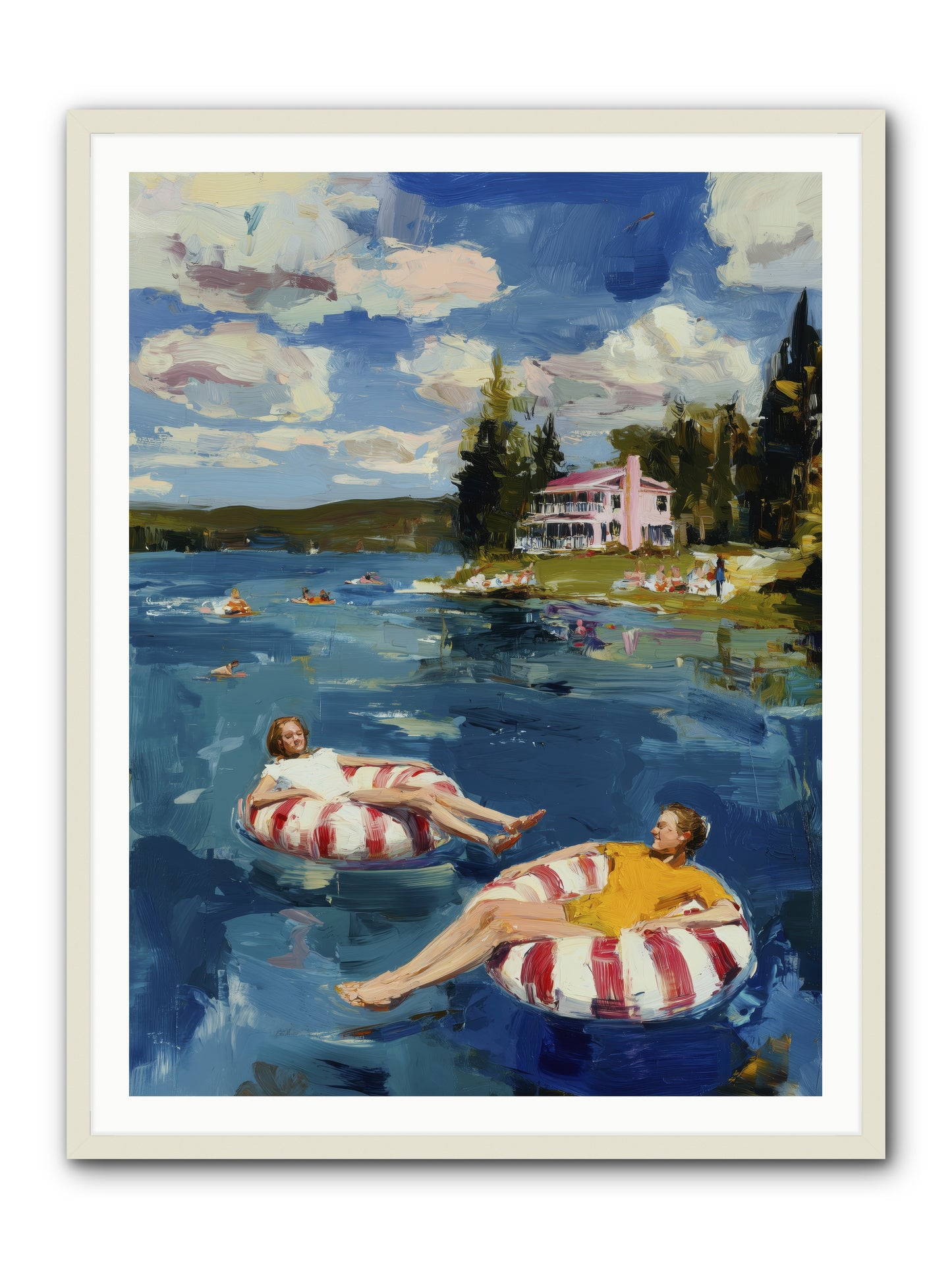 Sunburn & Laughter -- Framed Print - White 36x48