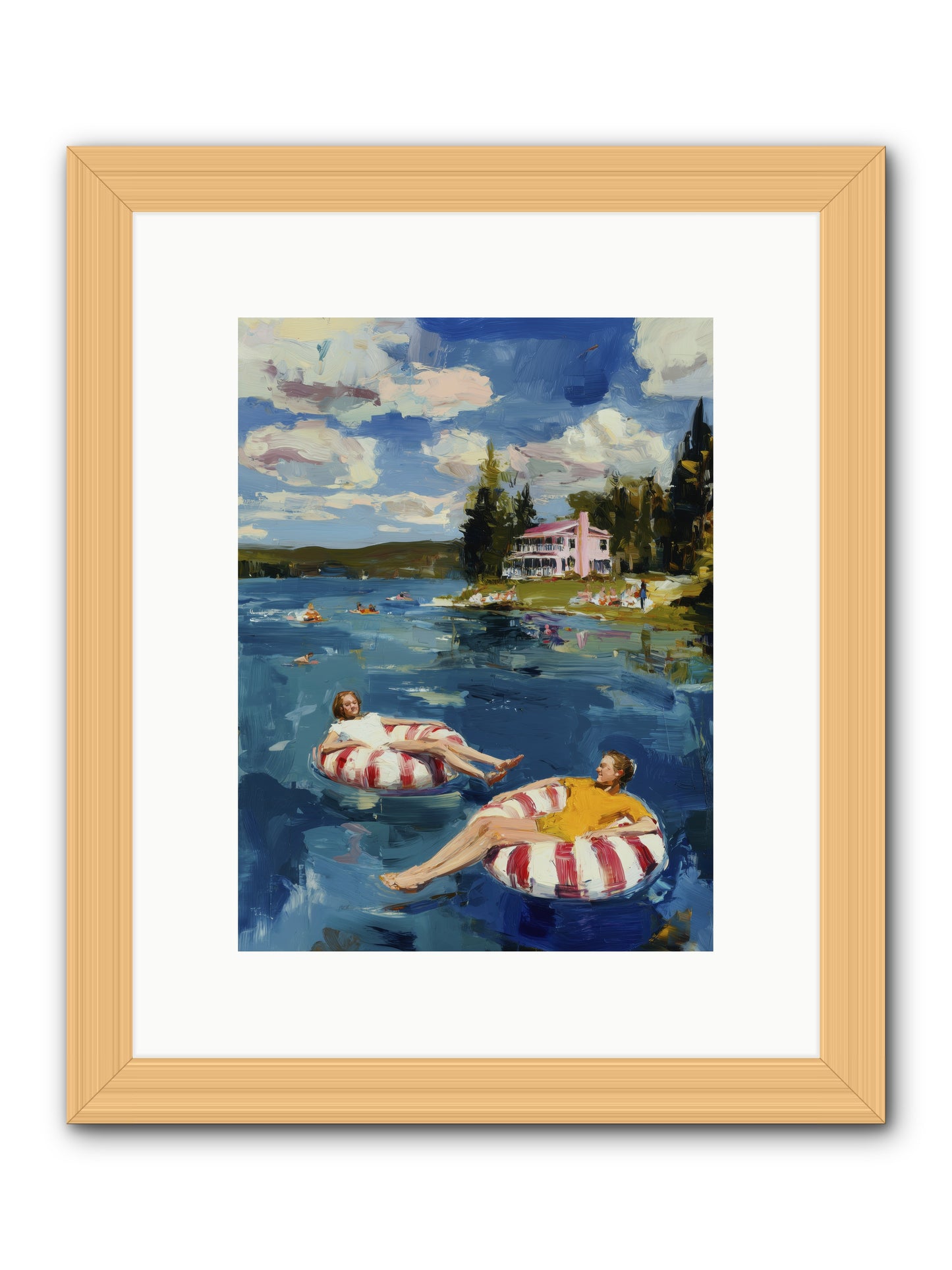 Sunburn & Laughter -- Framed Print - Natural 9x12