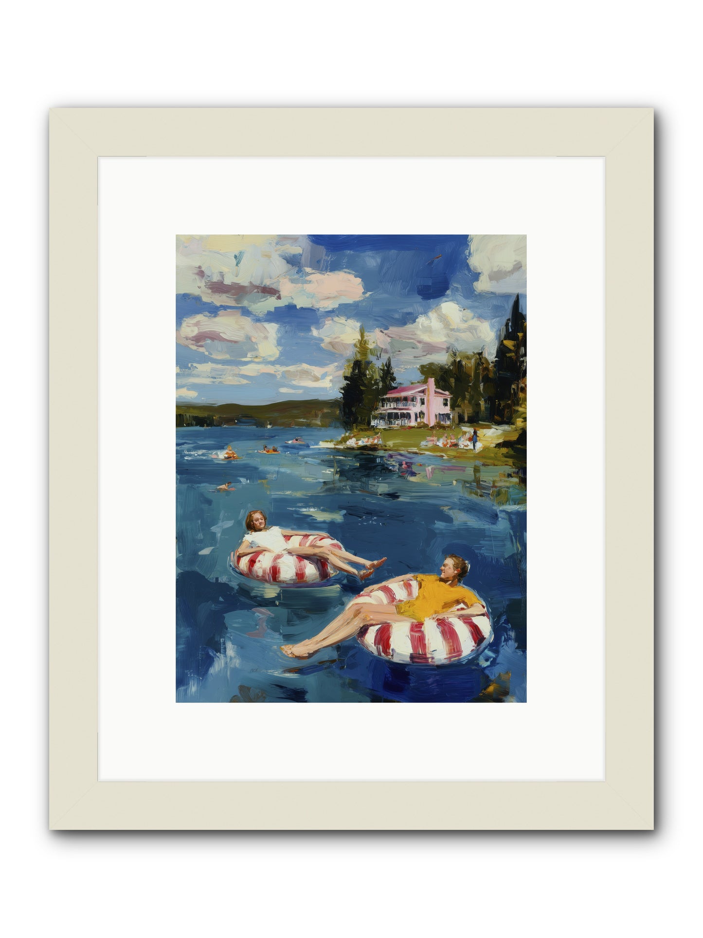 Sunburn & Laughter -- Framed Print - White 9x12
