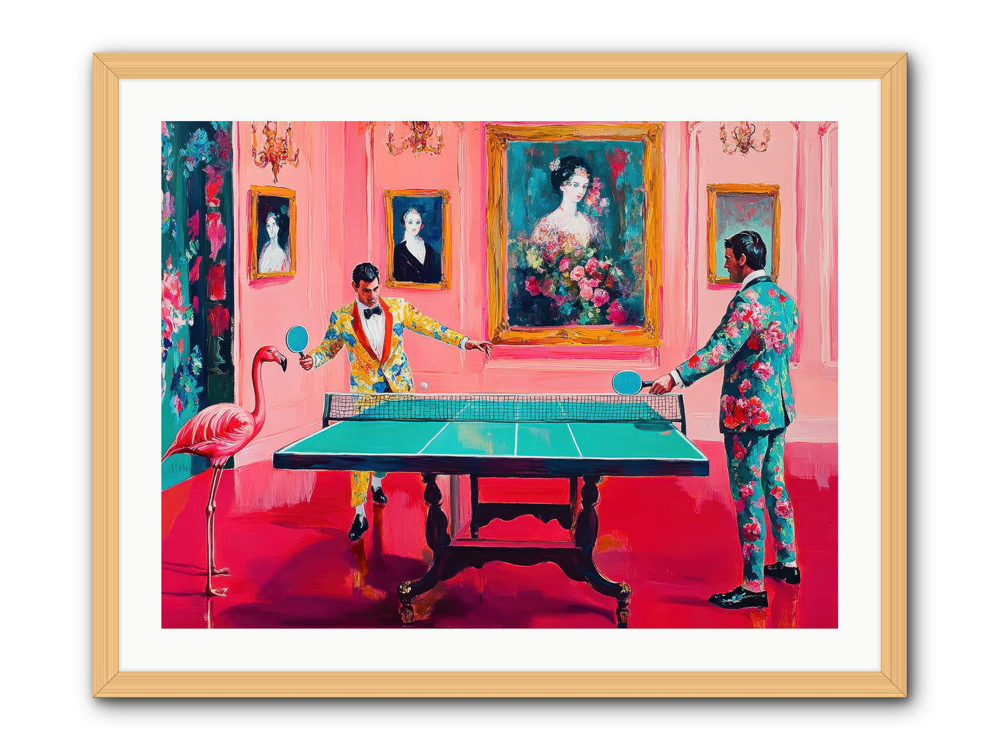 Sunday Diversions -- Framed Print - Natural 32x24