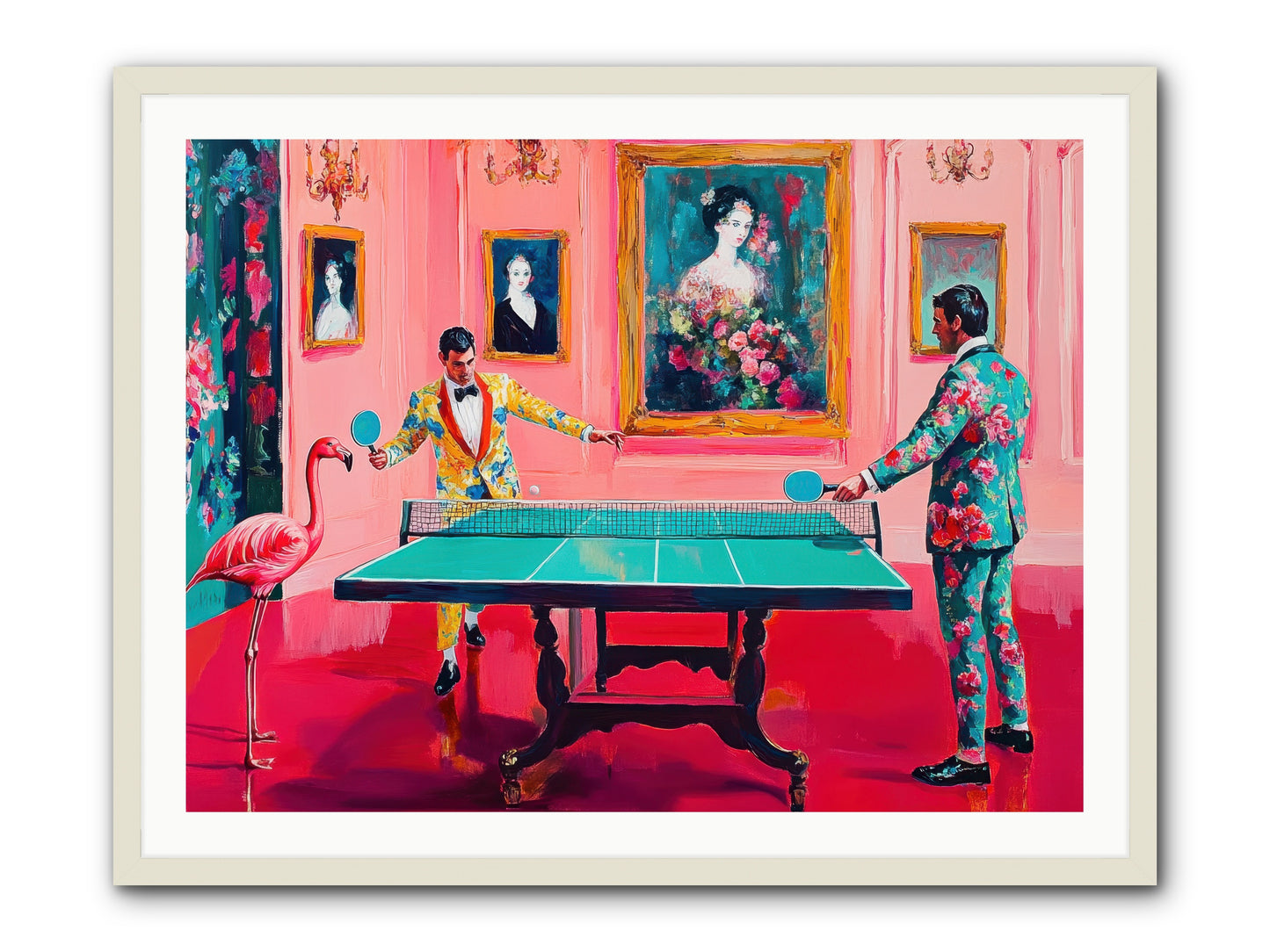 Sunday Diversions -- Framed Print - White 40x30
