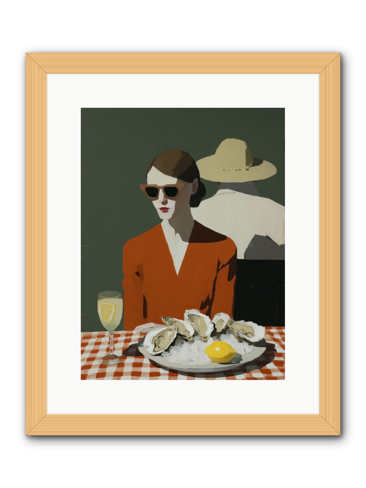 Sunday Letters -- Framed Print - Natural 12x16