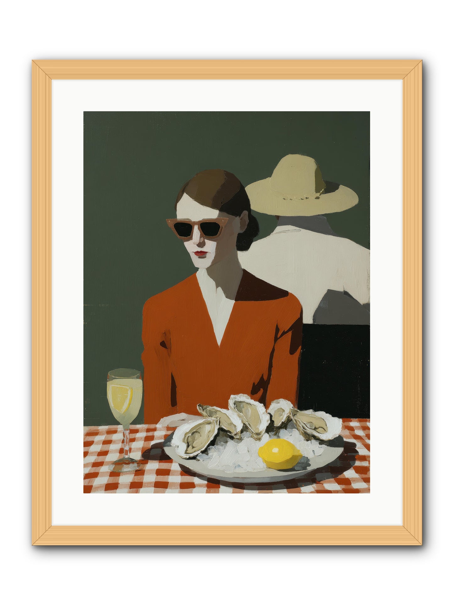 Sunday Letters -- Framed Print - Natural 18x24