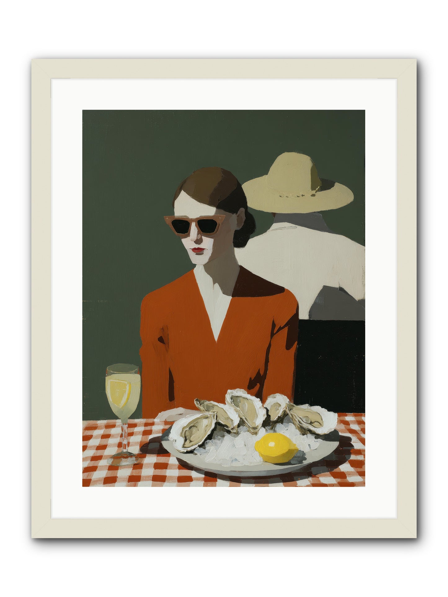 Sunday Letters -- Framed Print - White 18x24