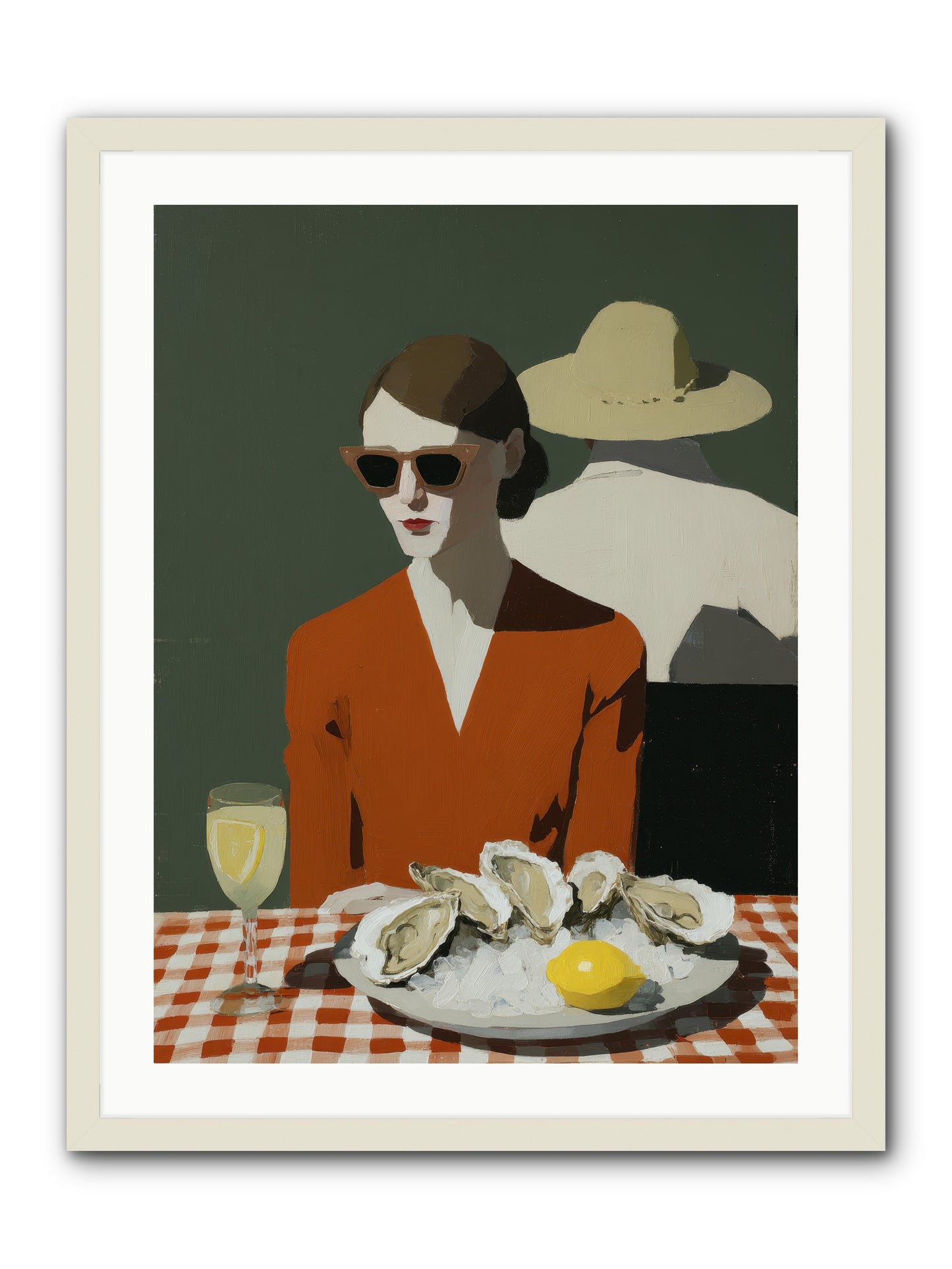 Sunday Letters -- Framed Print - White 24x32