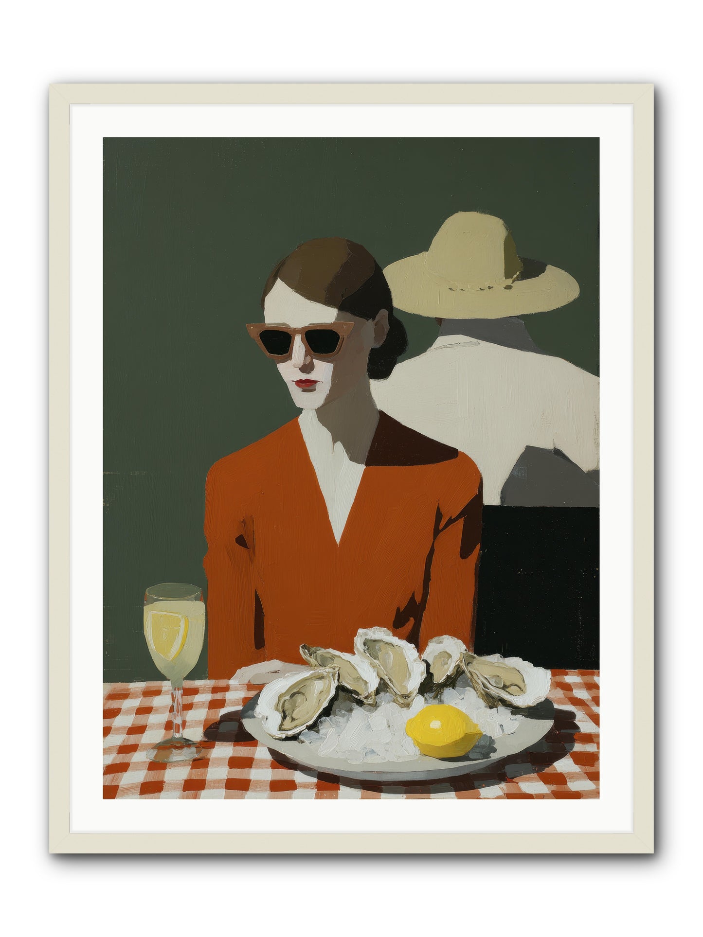 Sunday Letters -- Framed Print - White 30x40