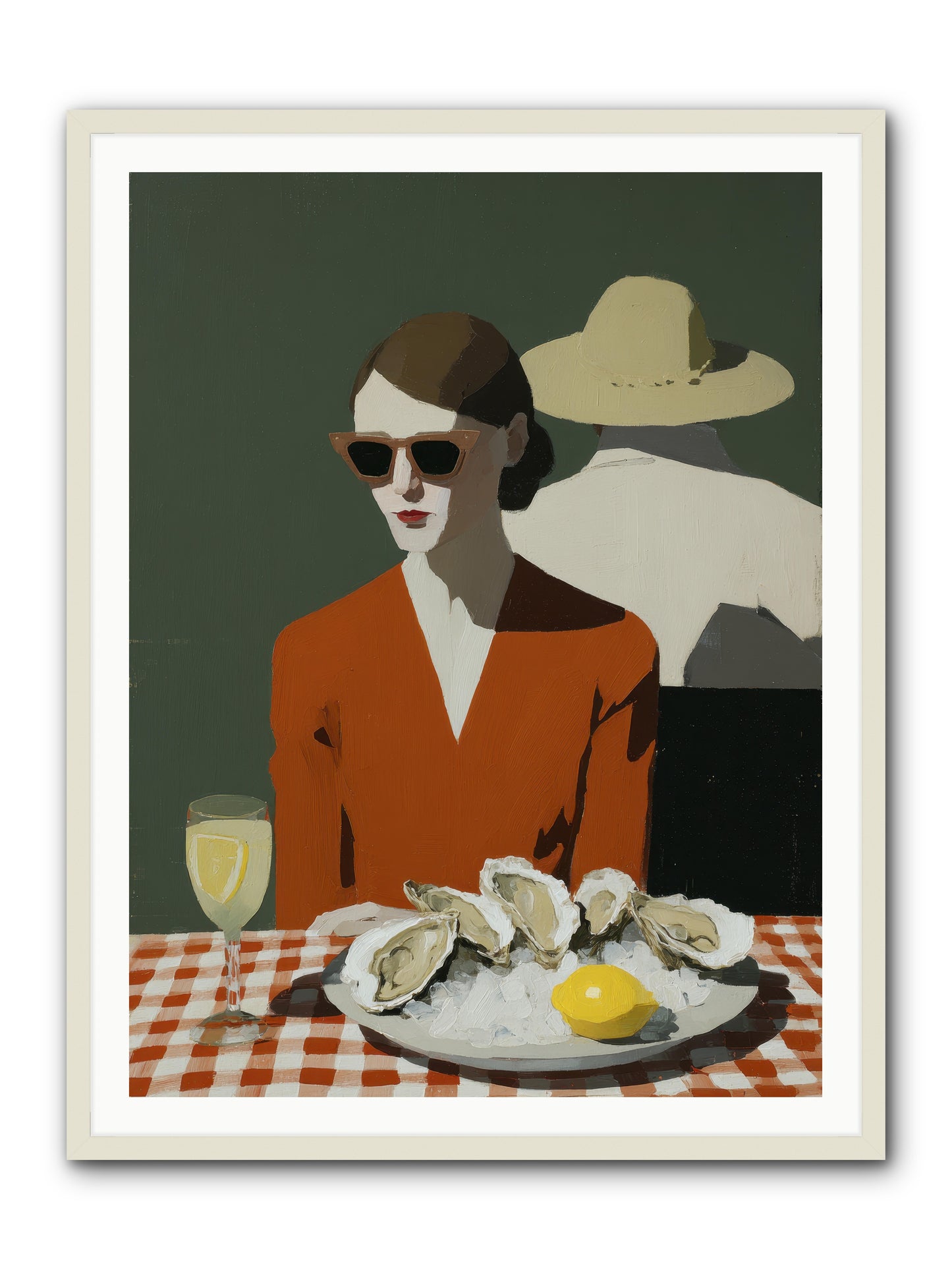 Sunday Letters -- Framed Print - White 36x48