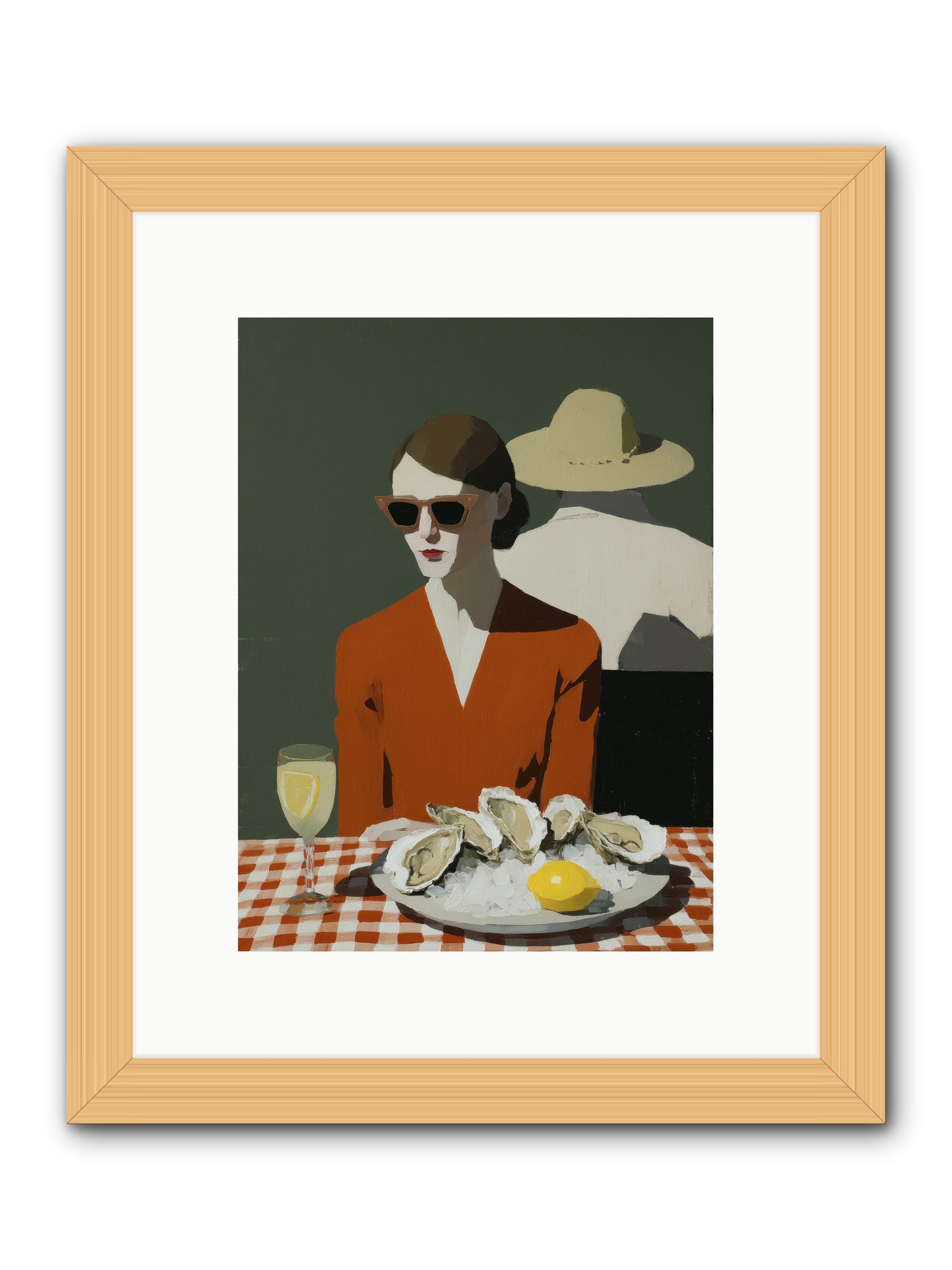 Sunday Letters -- Framed Print - Natural 9x12