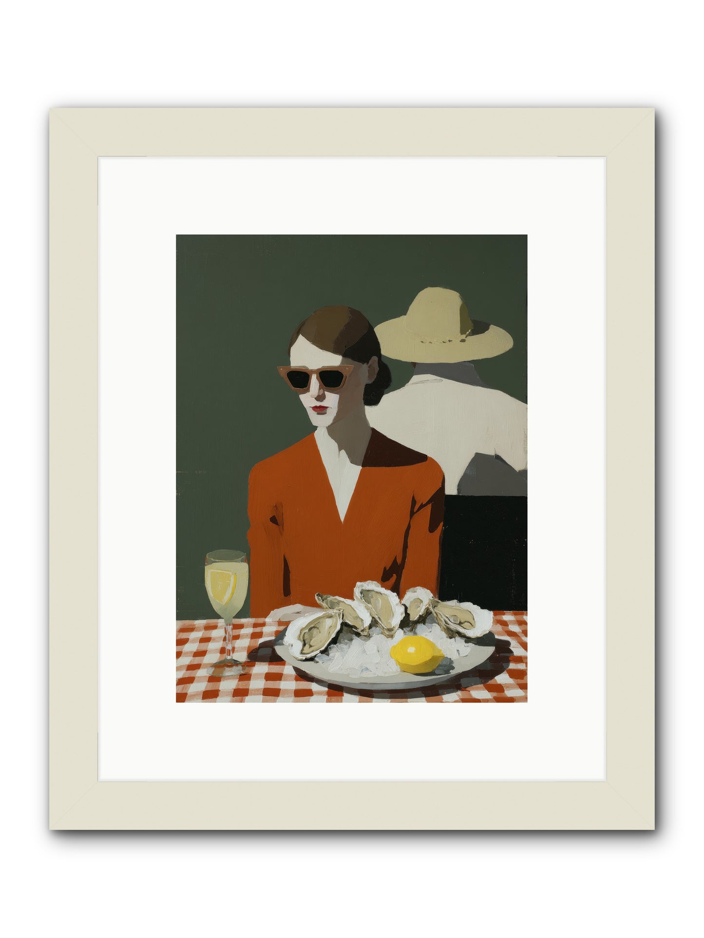 Sunday Letters -- Framed Print - White 9x12
