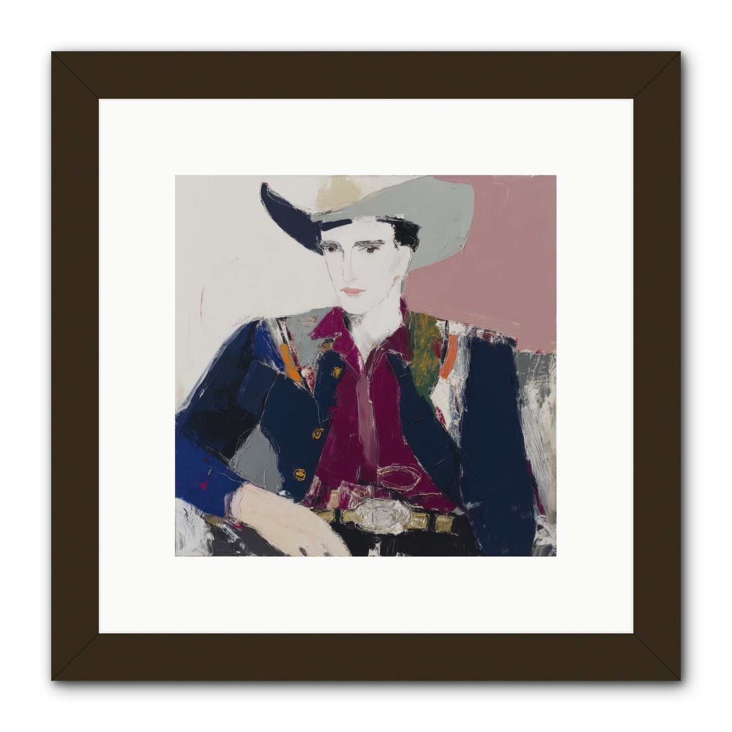 Sunday Rodeo -- Framed Print - Black 10x10