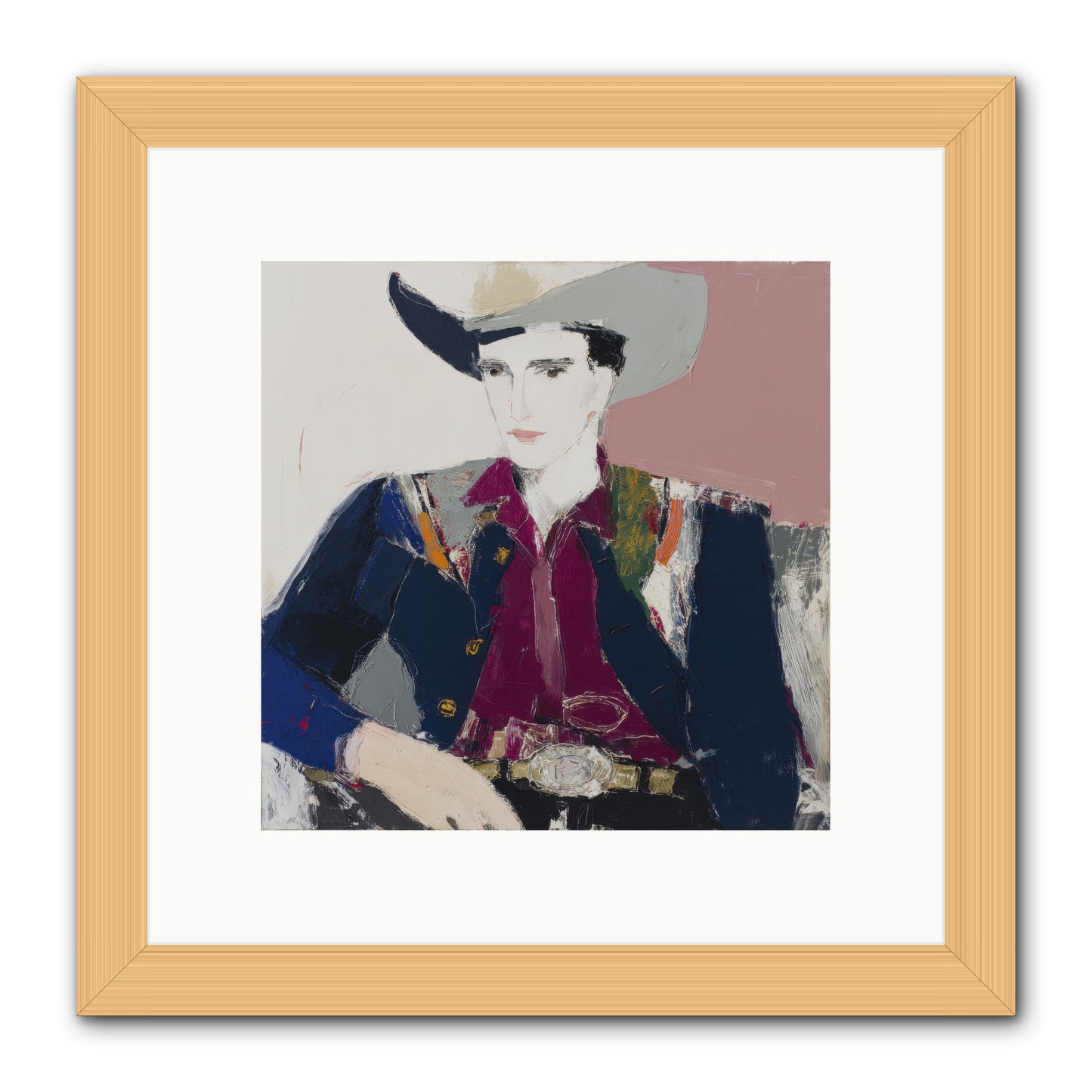 Sunday Rodeo -- Framed Print - Natural 10x10