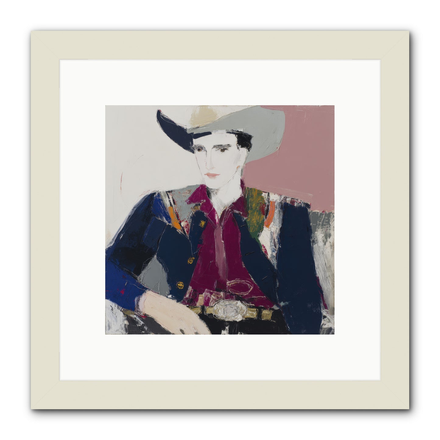 Sunday Rodeo -- Framed Print - White 10x10
