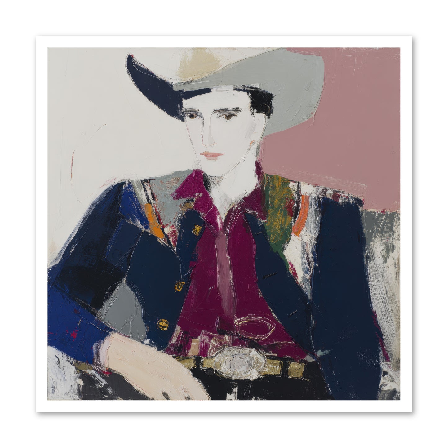 Sunday Rodeo -- Loose Canvas Print 30x30